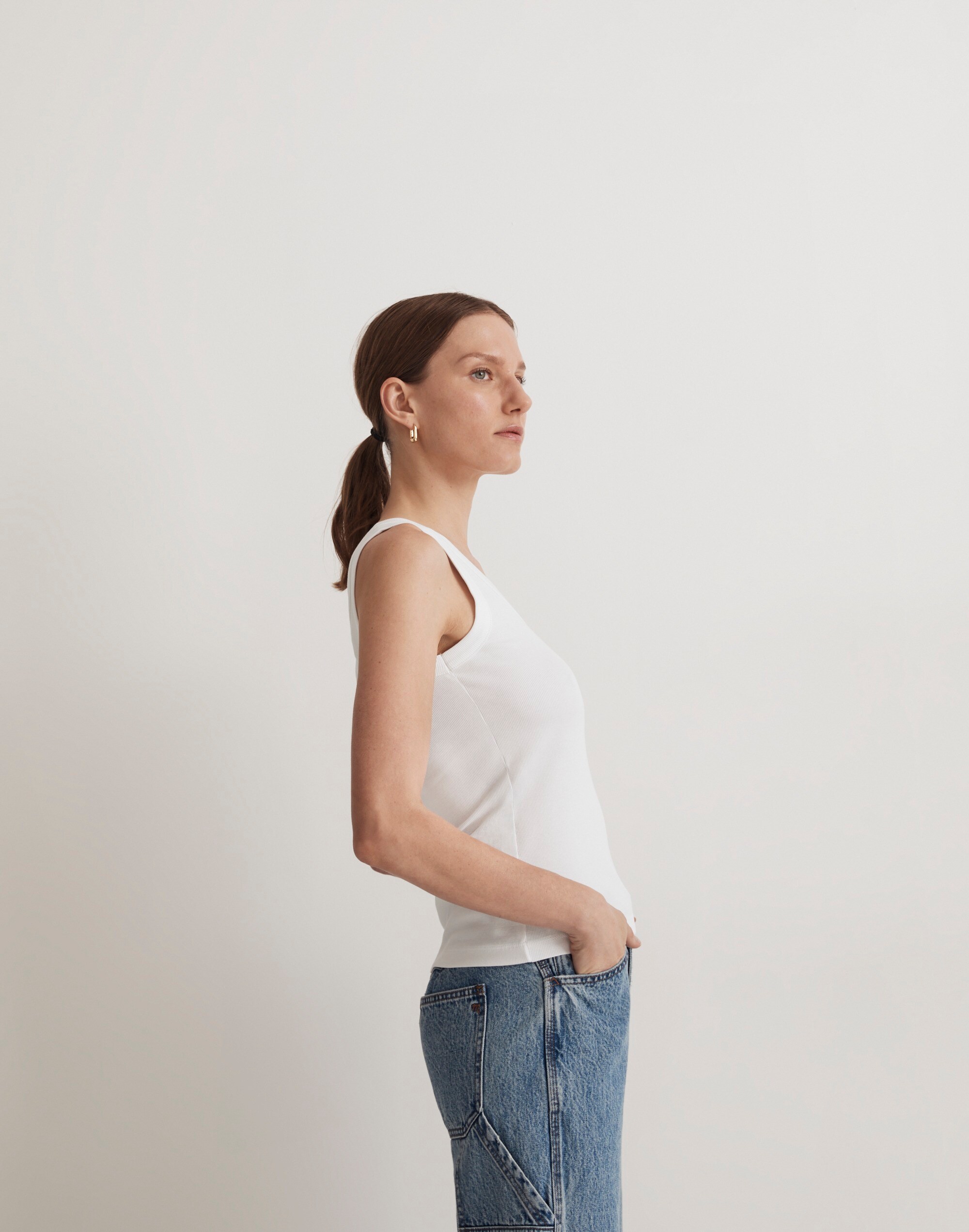 Supima&reg; Rib Scoopneck Tank