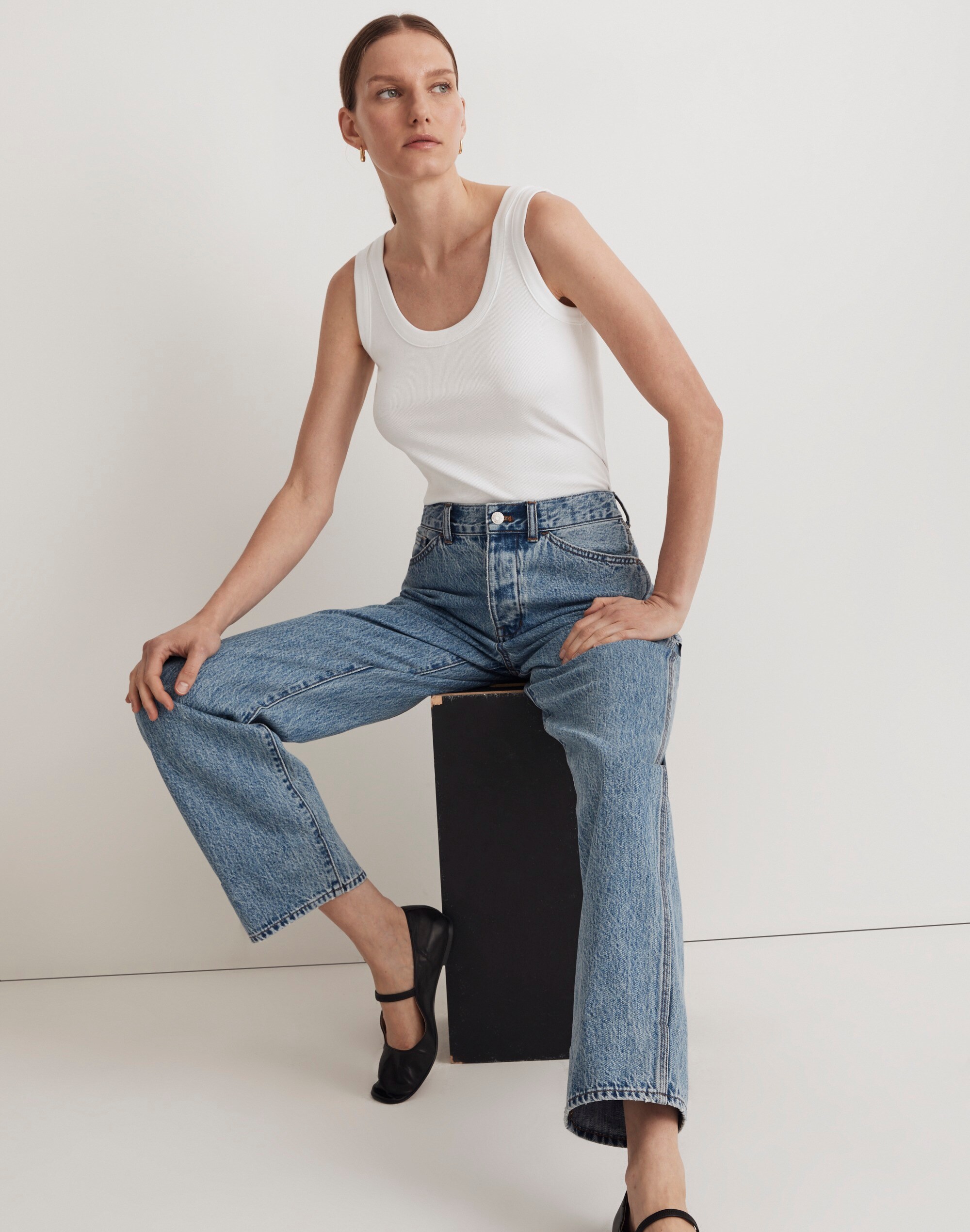 Supima&reg; Rib Scoopneck Tank