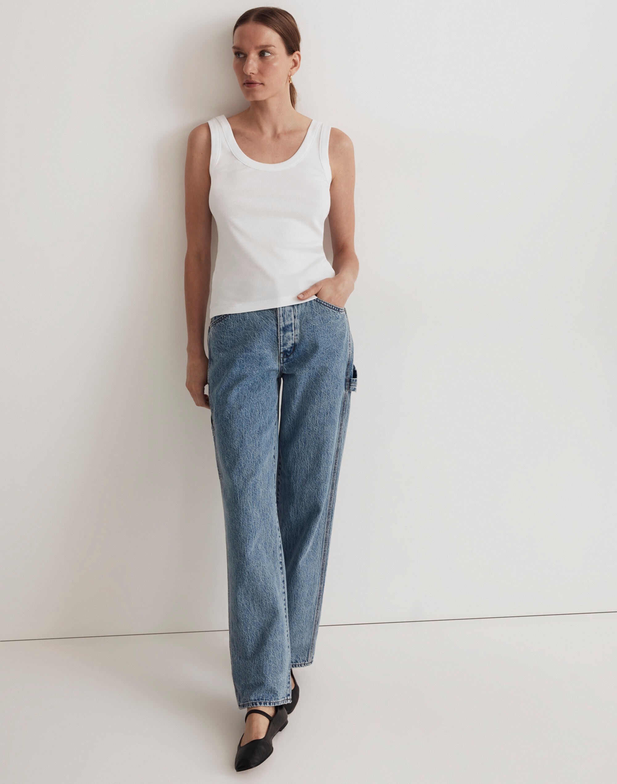 Supima&reg; Rib Scoopneck Tank