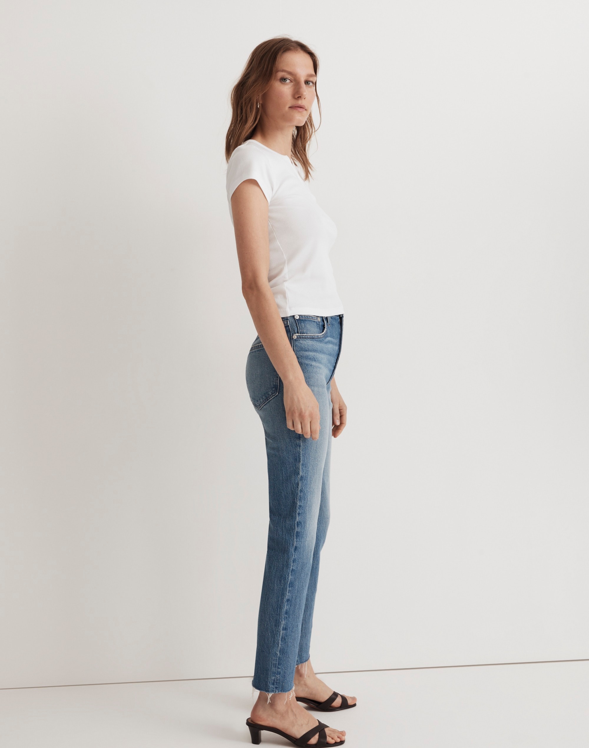 Brightside Rib Split-Neck Tee