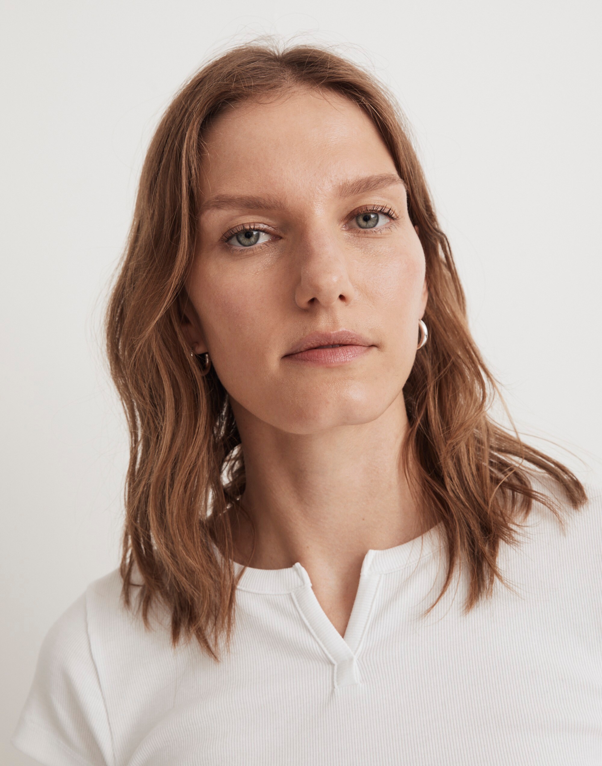 Brightside Rib Split-Neck Tee