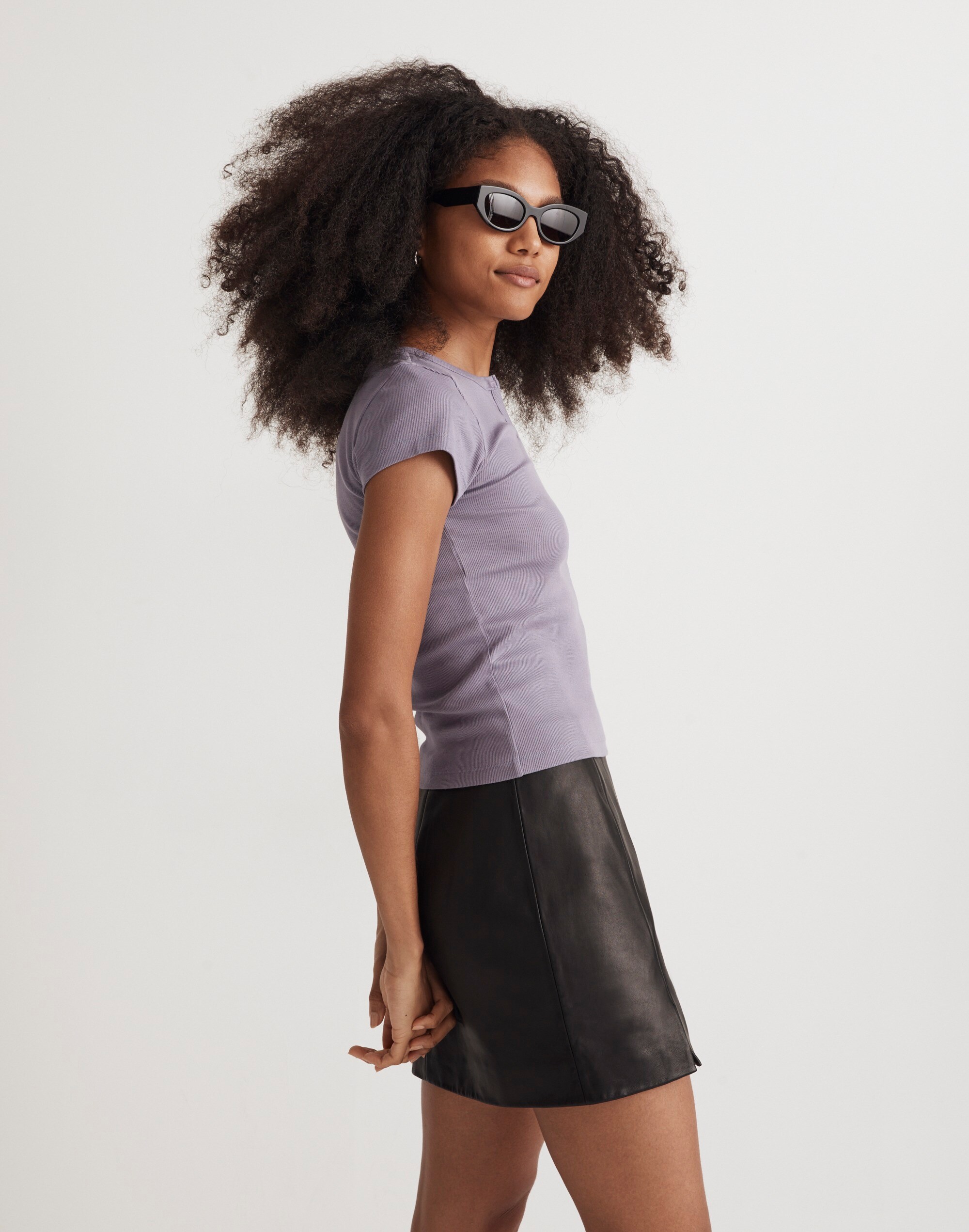 Brightside Rib Split-Neck Tee