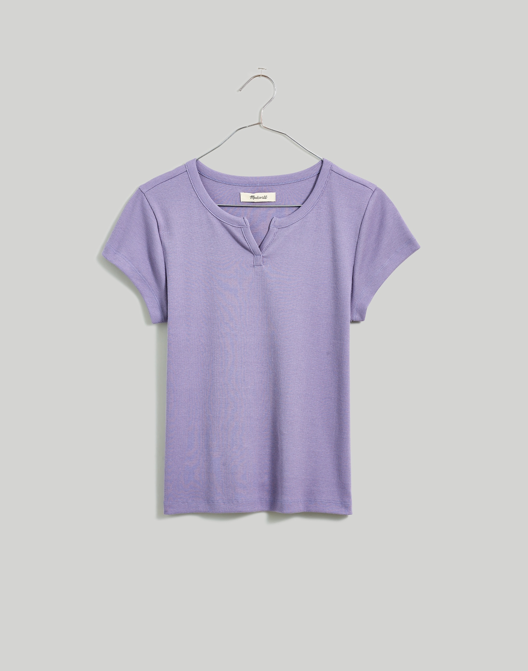 Brightside Rib Split-Neck Tee