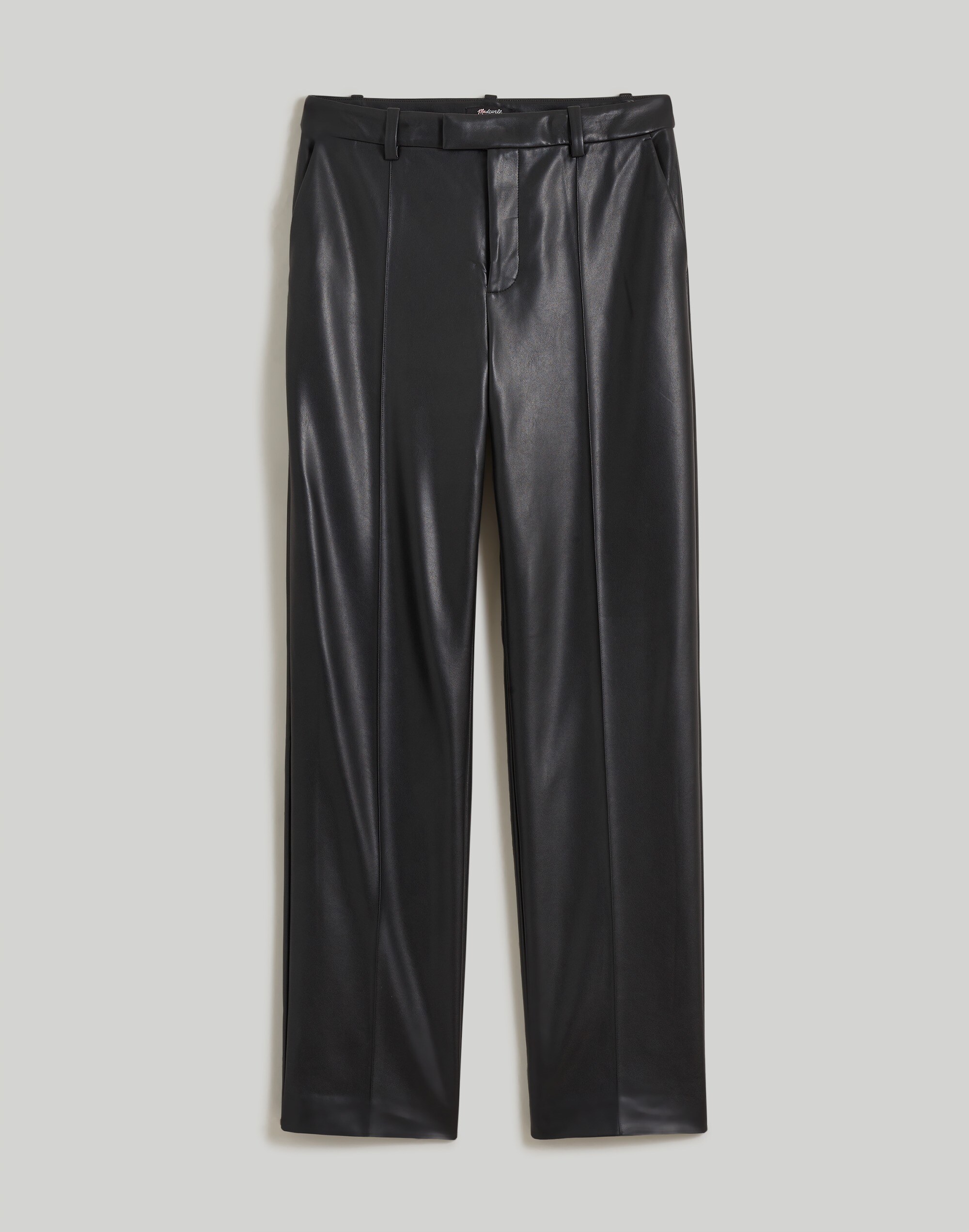 Madewell x Aimee Song Slim Tapered Pants in Faux Leather