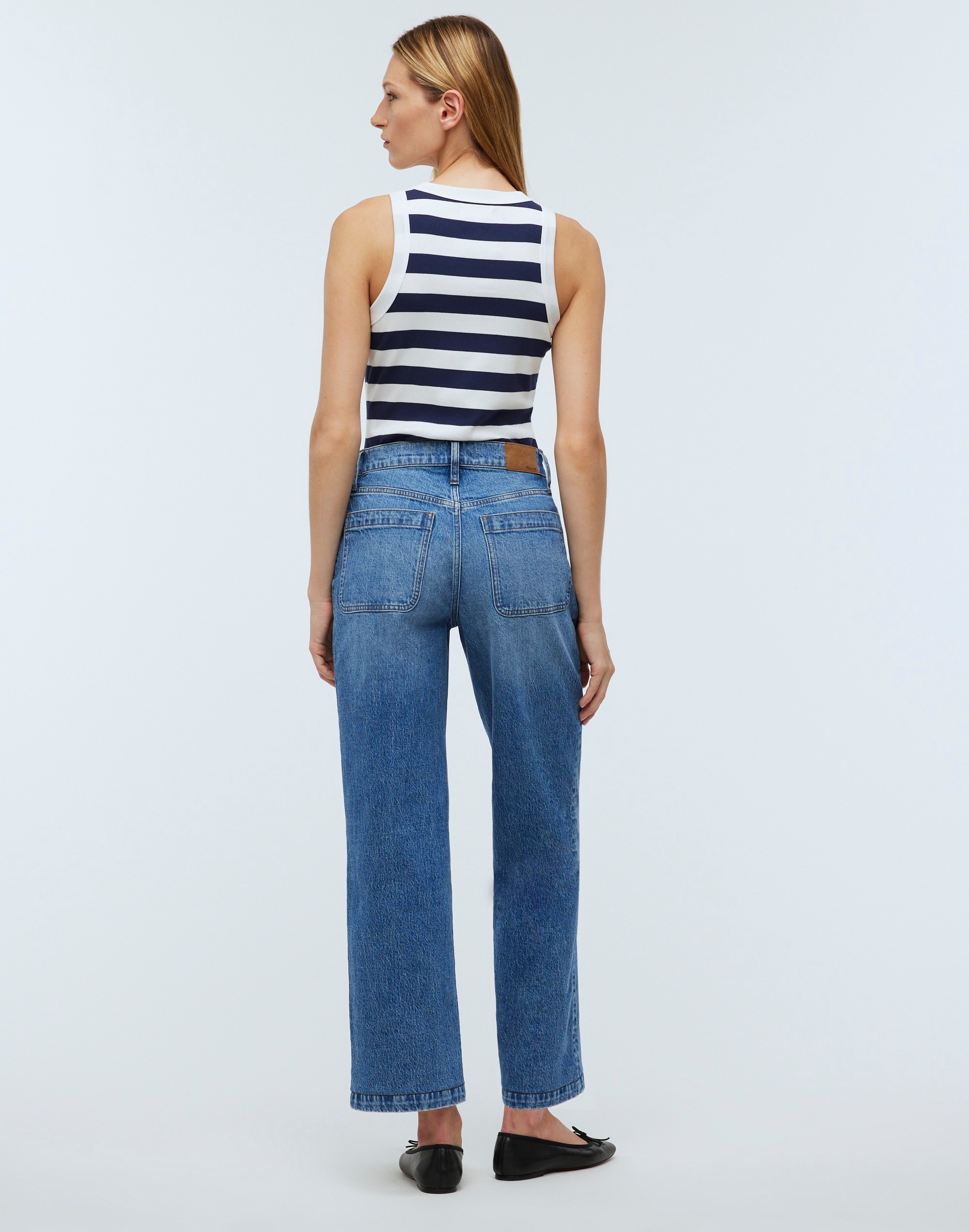 The Emmett Wide-Leg Full Length Jean: Patch Pocket Edition