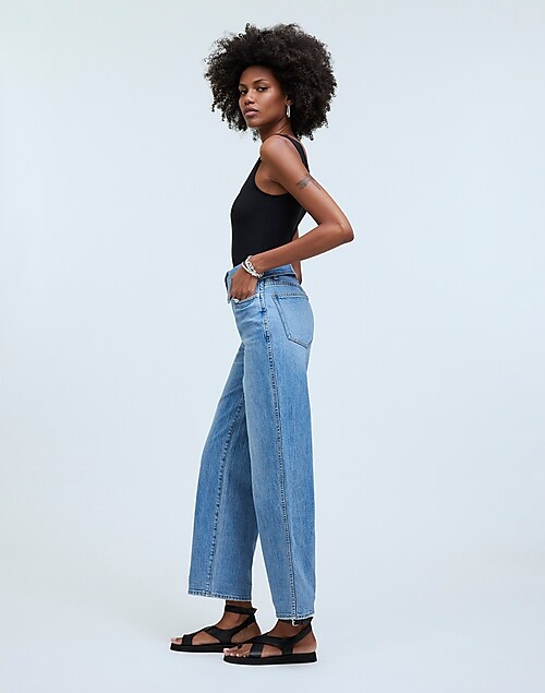 The Perfect Vintage Wide-Leg Crop Jean in Pickford Wash: Foldover-Waist  Edition