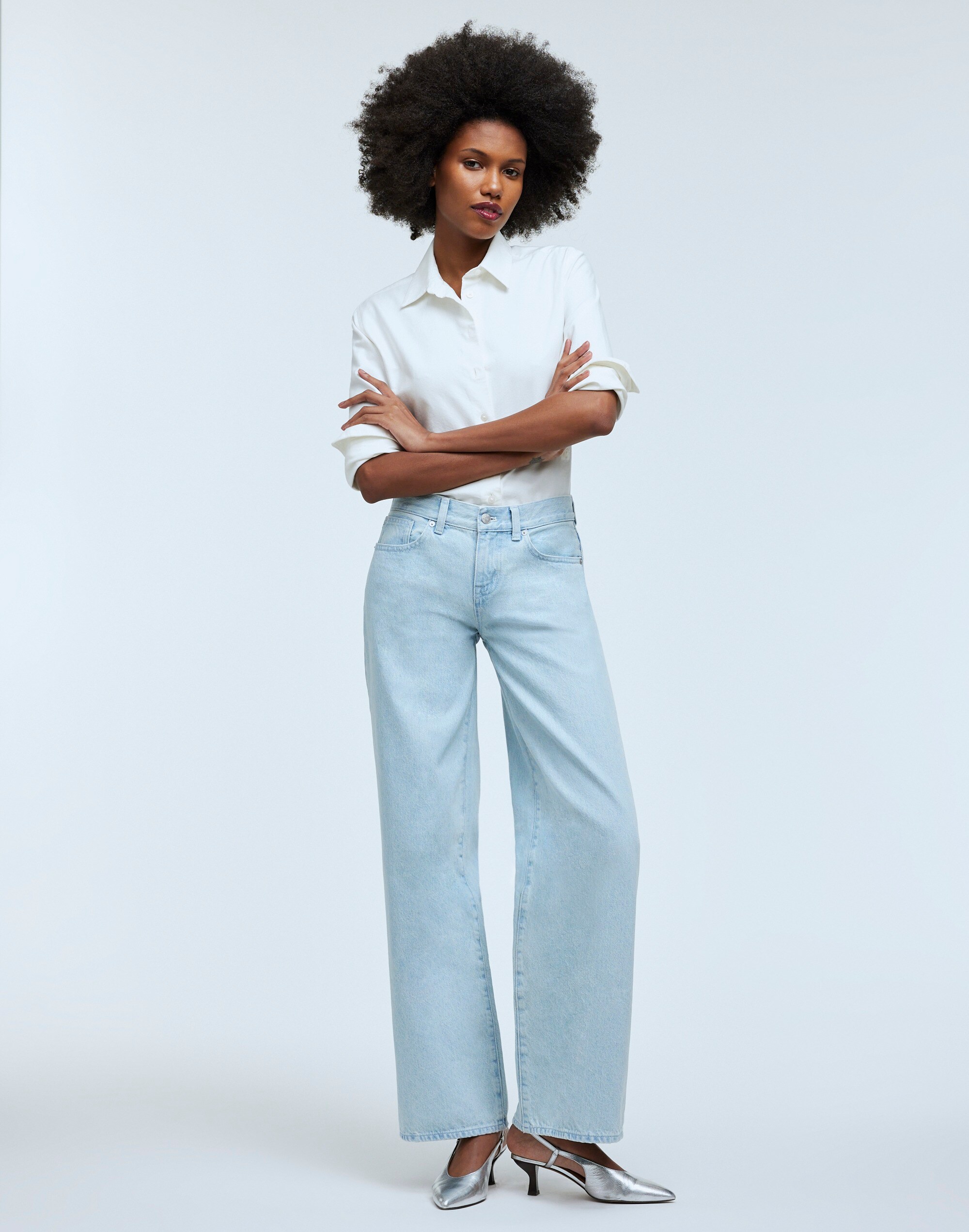 Low-Rise Superwide-Leg Jeans