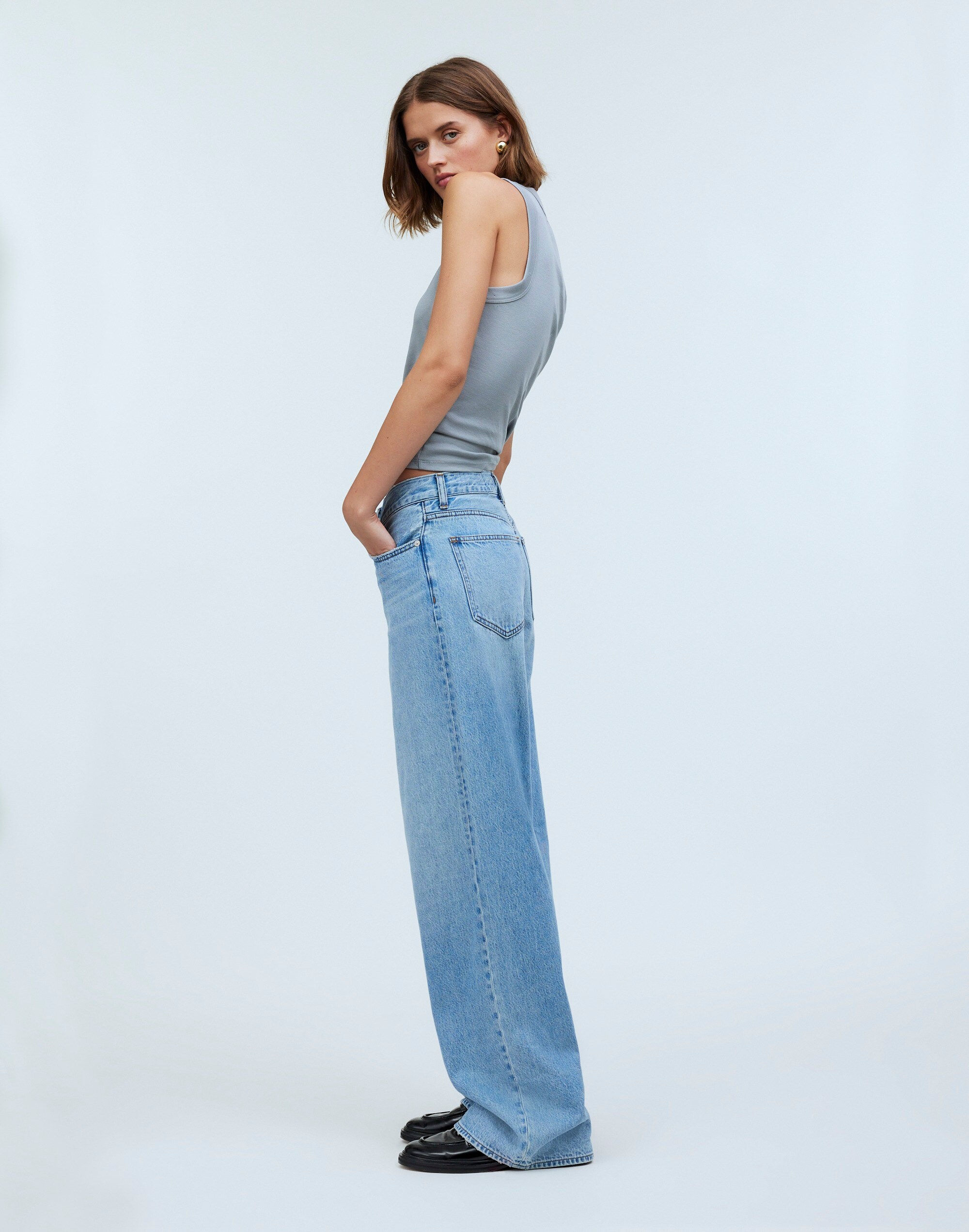 Low-Rise Superwide-Leg Jeans
