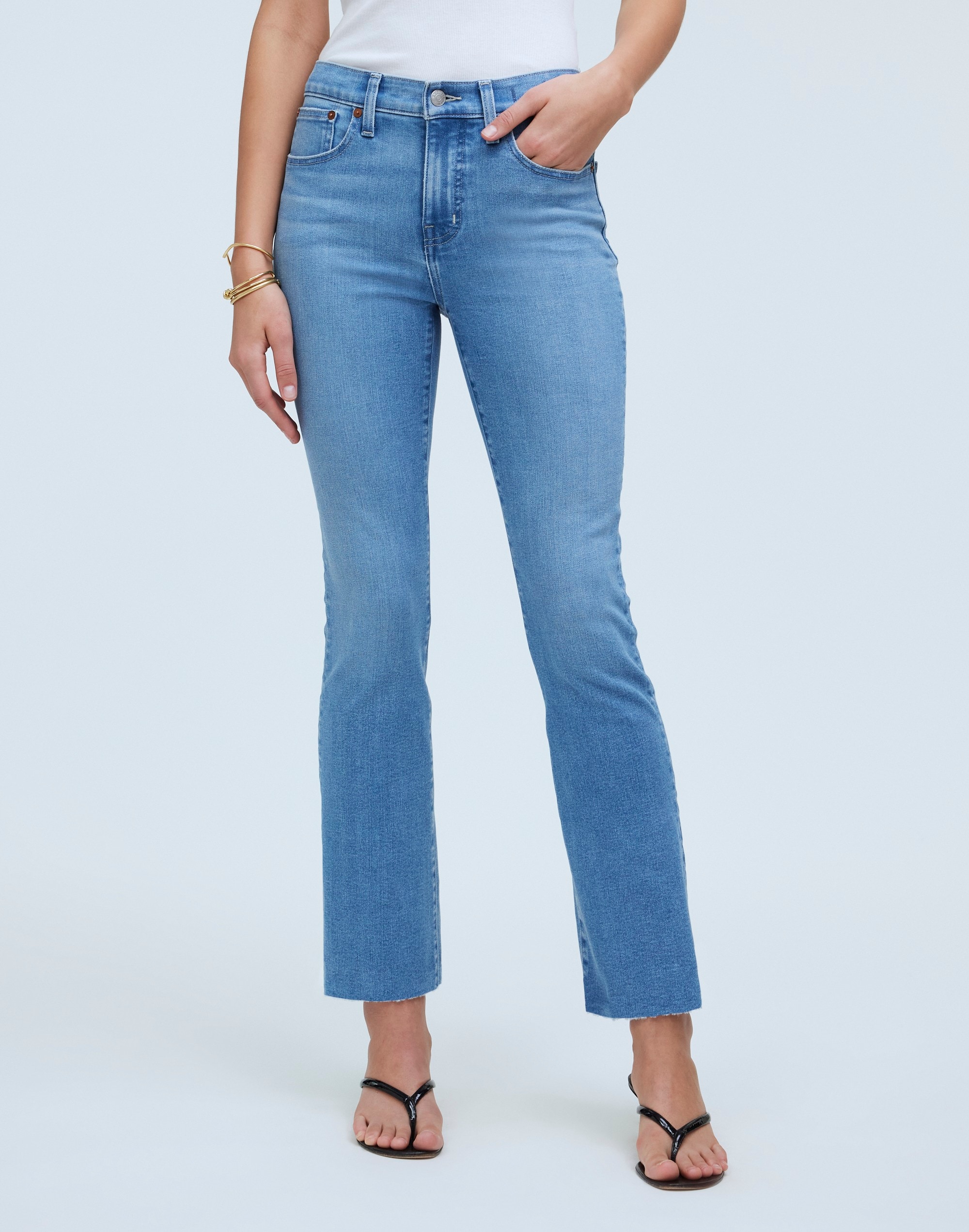 Shop Mw Kick Out Crop Jeans In Corley Wash