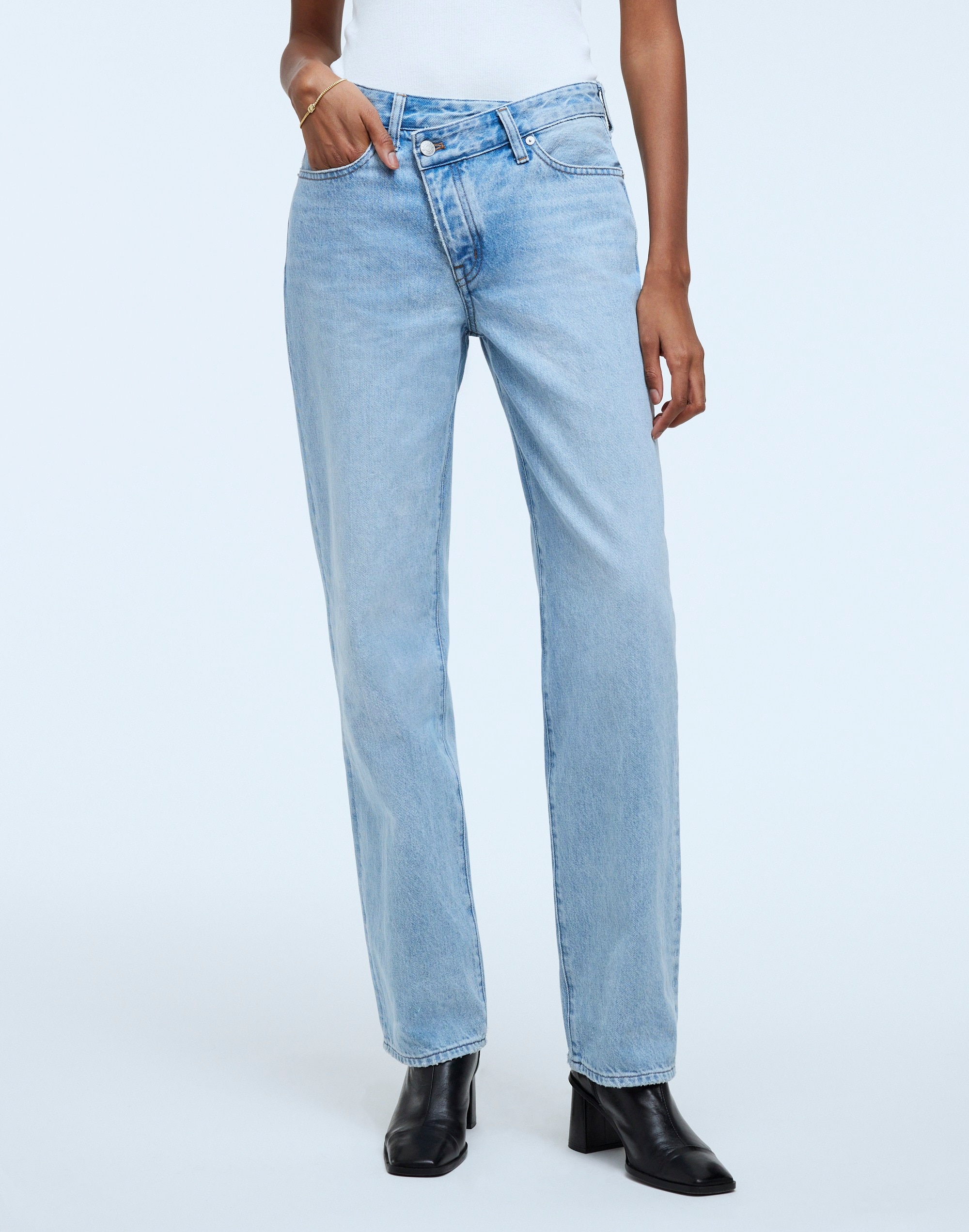 Petite Low-Slung Straight Jeans