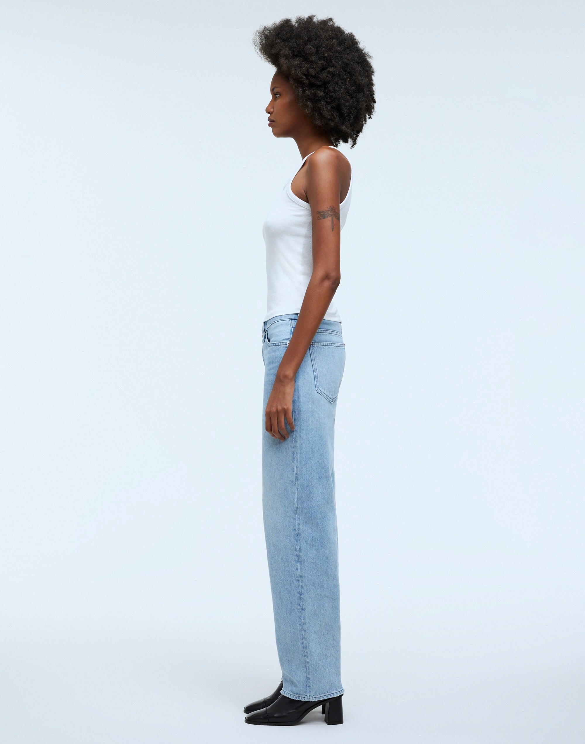 Low-Slung Straight Jeans