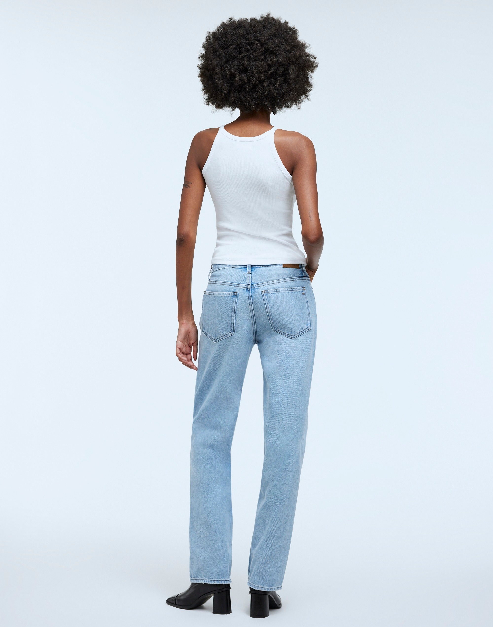 Low-Slung Straight Jeans