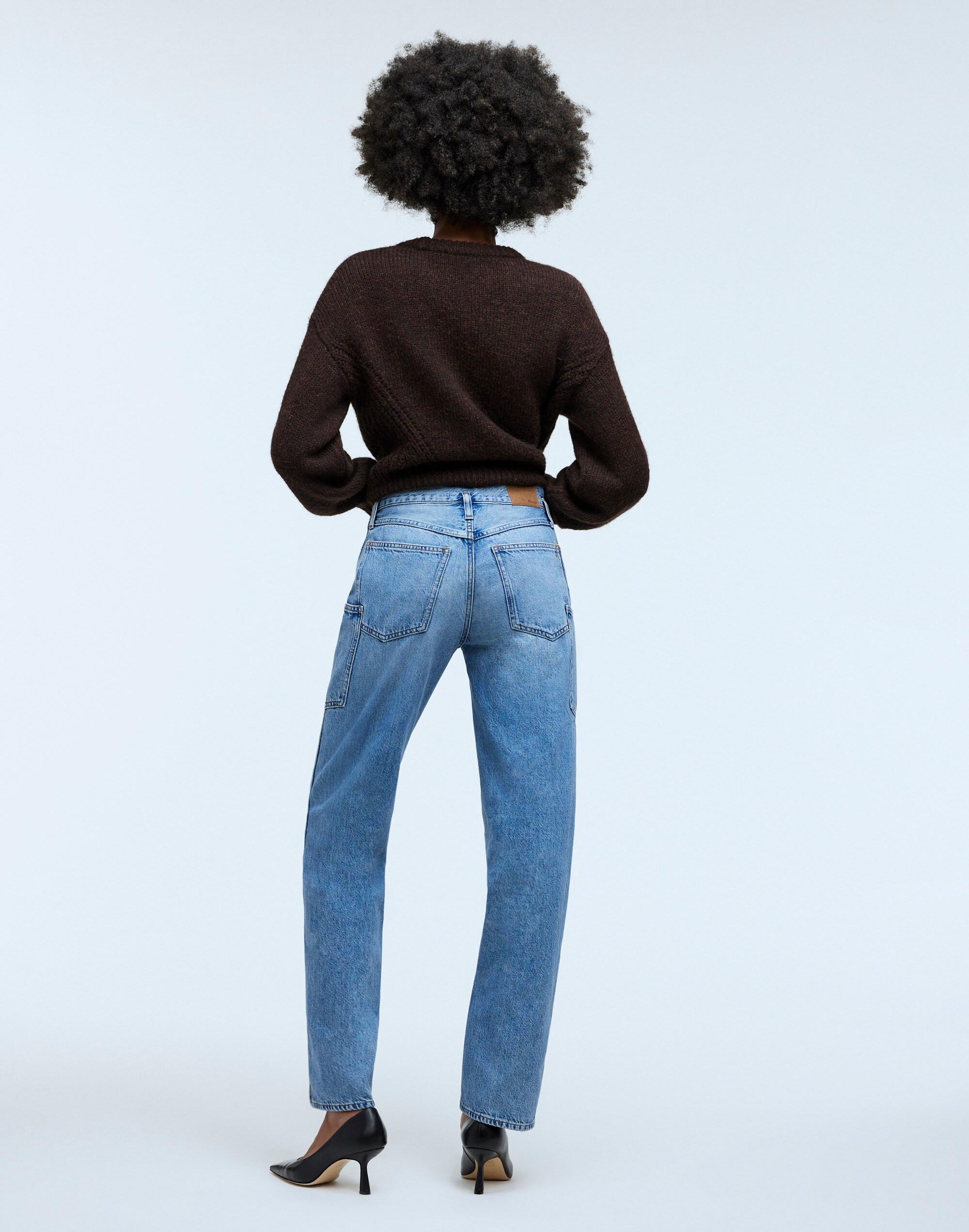Low-Slung Straight Jeans