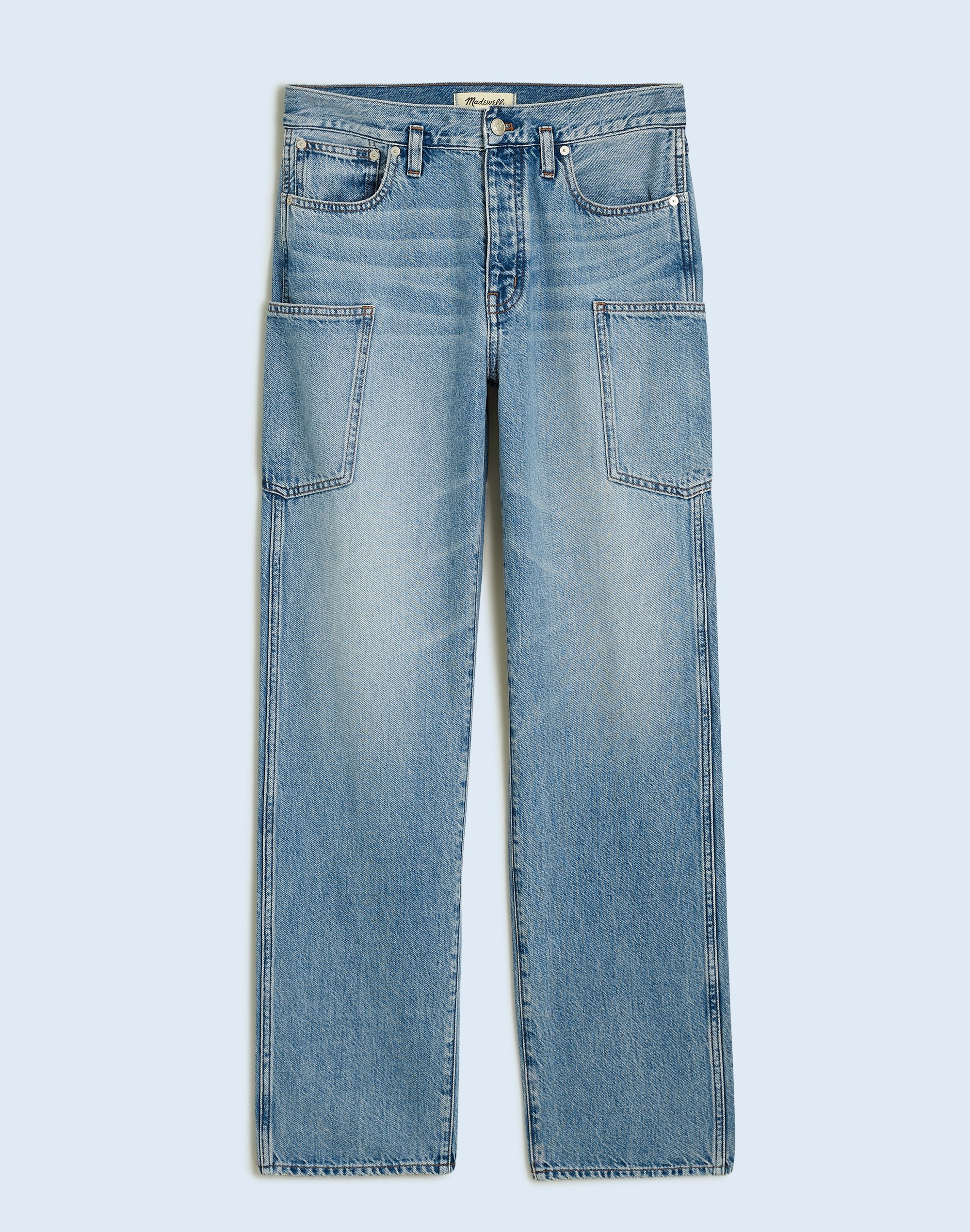 Low-Slung Straight Jeans