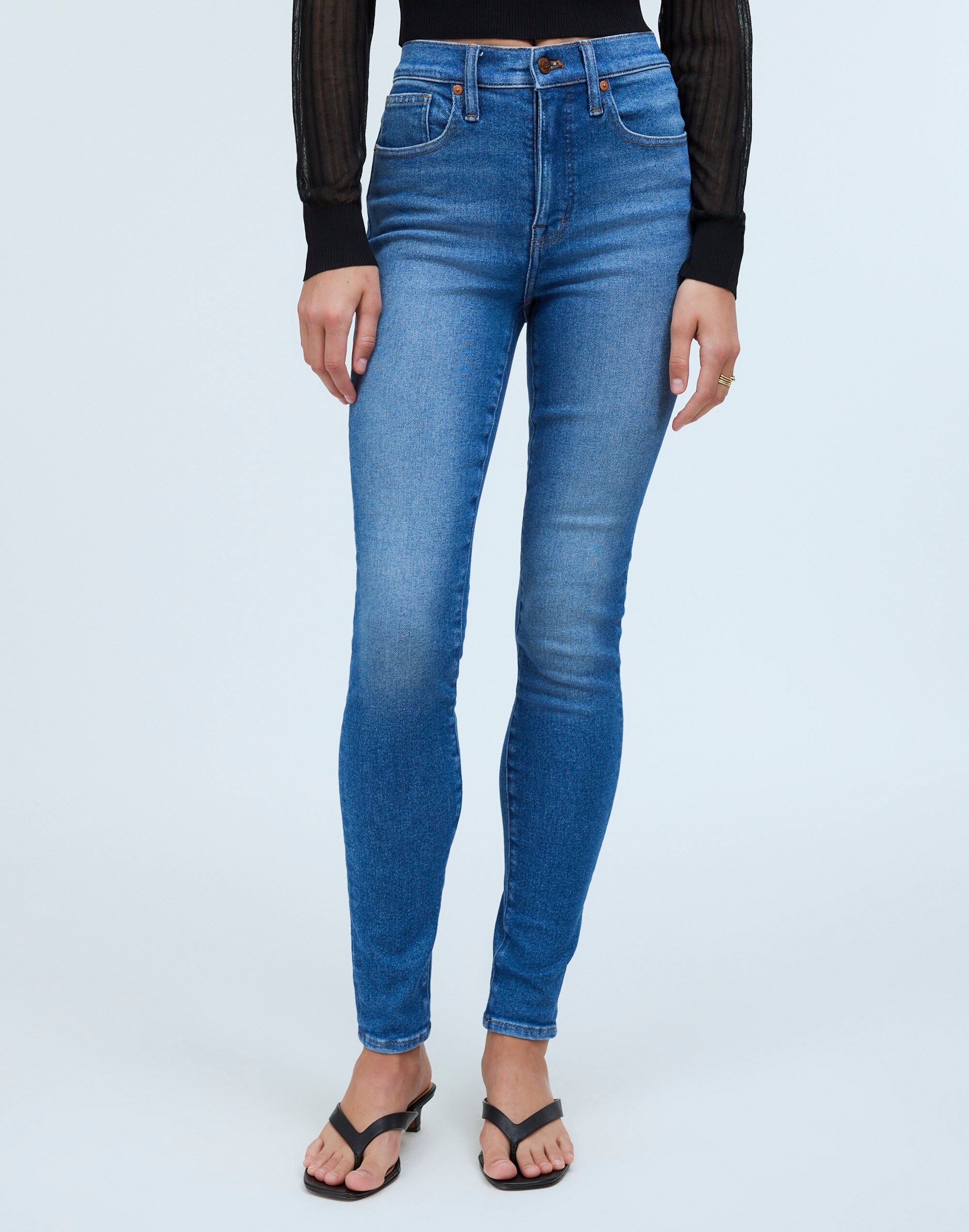 Shop Mw High-rise Skinny Jeans In Gracey Wash
