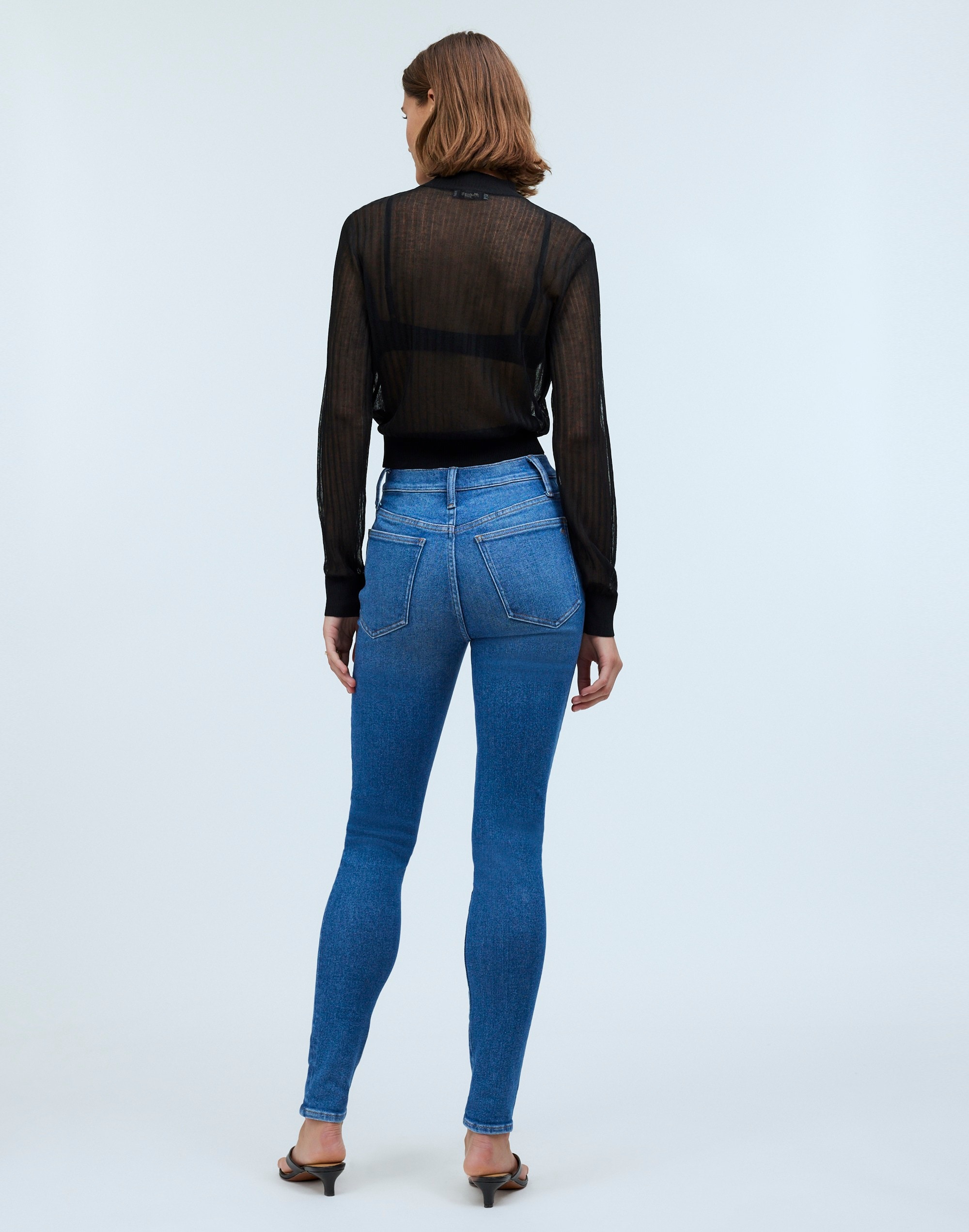 High-Rise Skinny Jeans in Gracey Wash