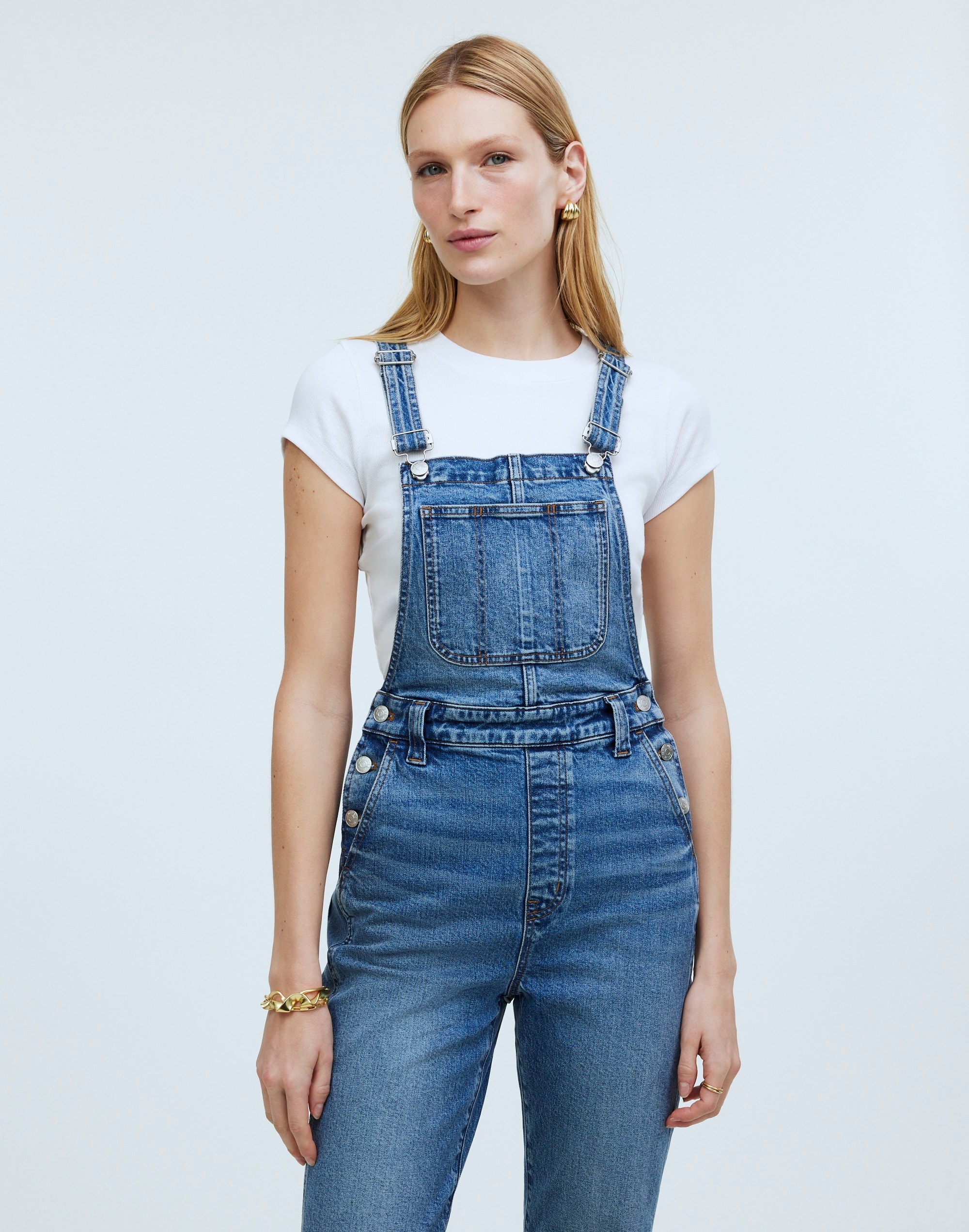 Shop Mw 'the ''90s Straight Overalls In Fawnbrook Wash