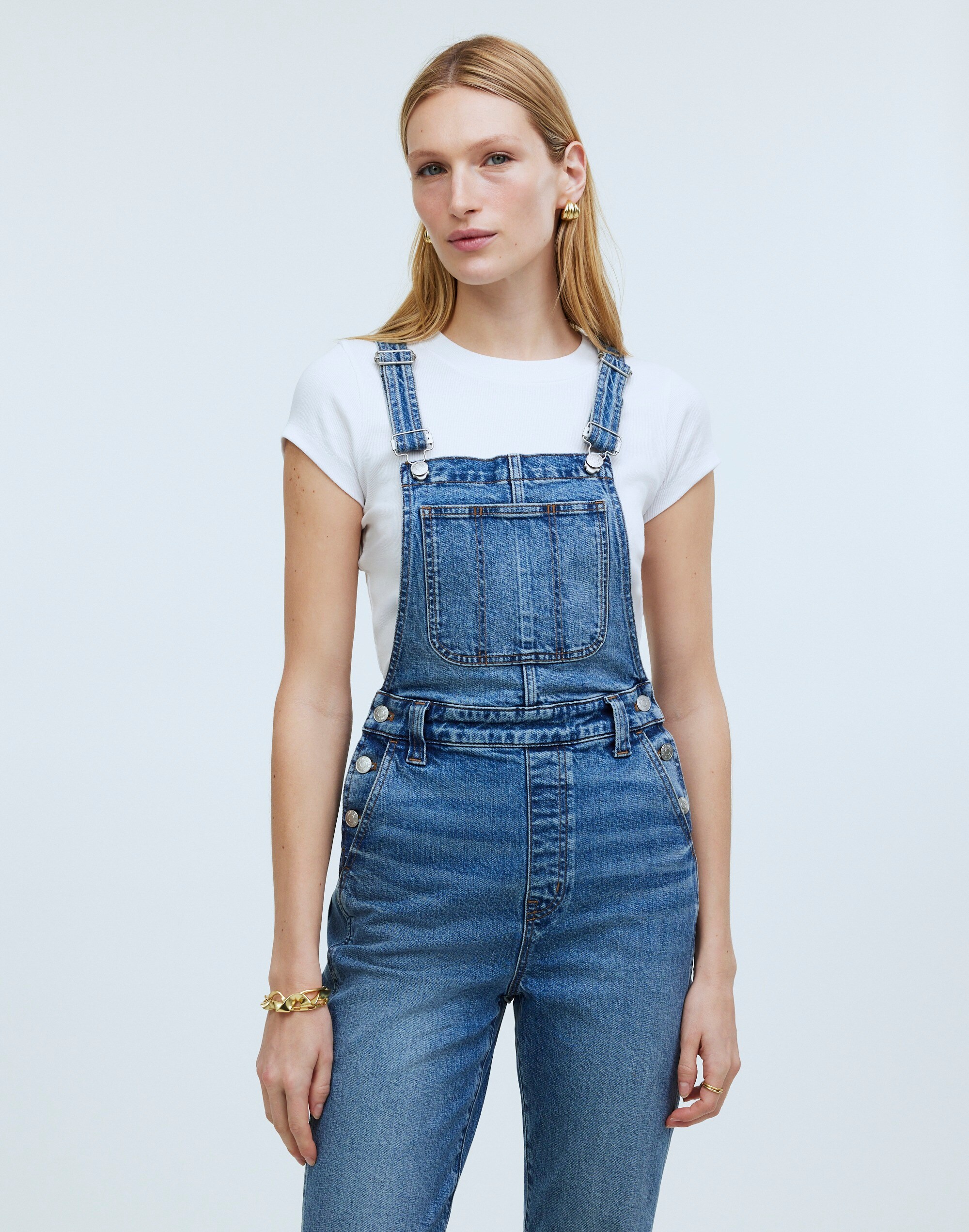 The '90s Straight Overalls in Fawnbrook Wash