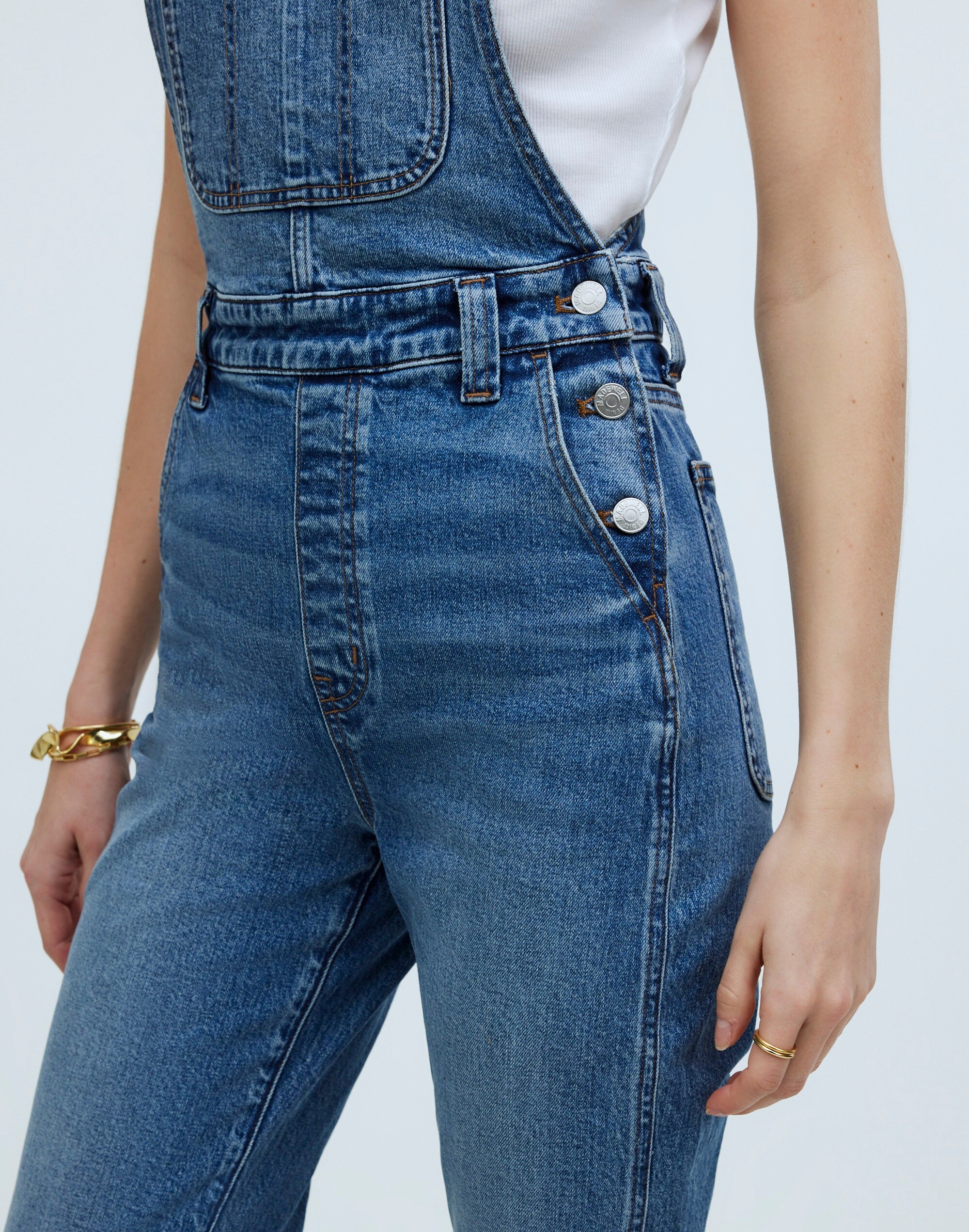 The '90s Straight Overalls in Fawnbrook Wash