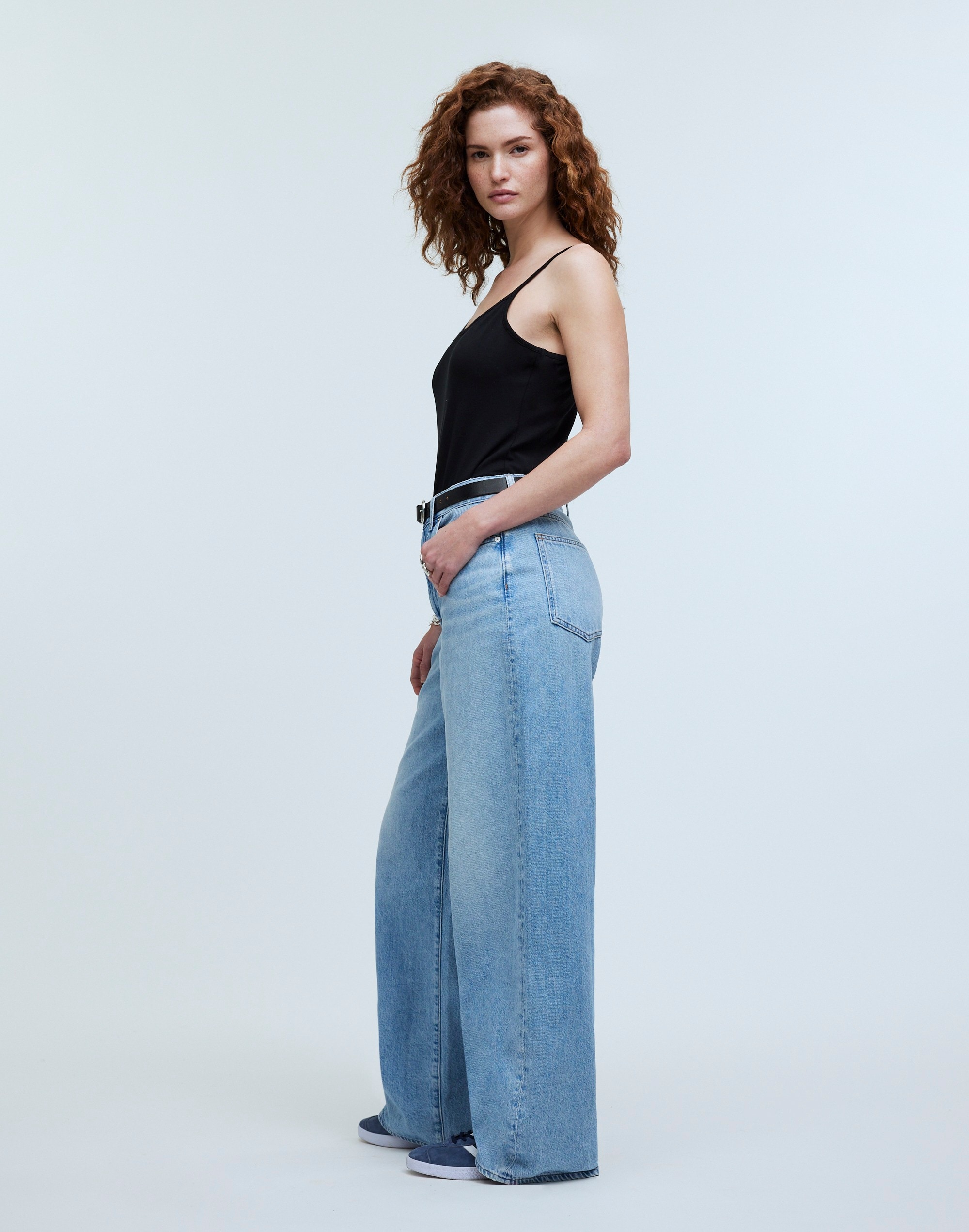 GOOD GRIEF！　WIDE LEG DENIM XS Good American Good Ease Mid-Rise Wide Leg Carpenter Jeans | Dillard's