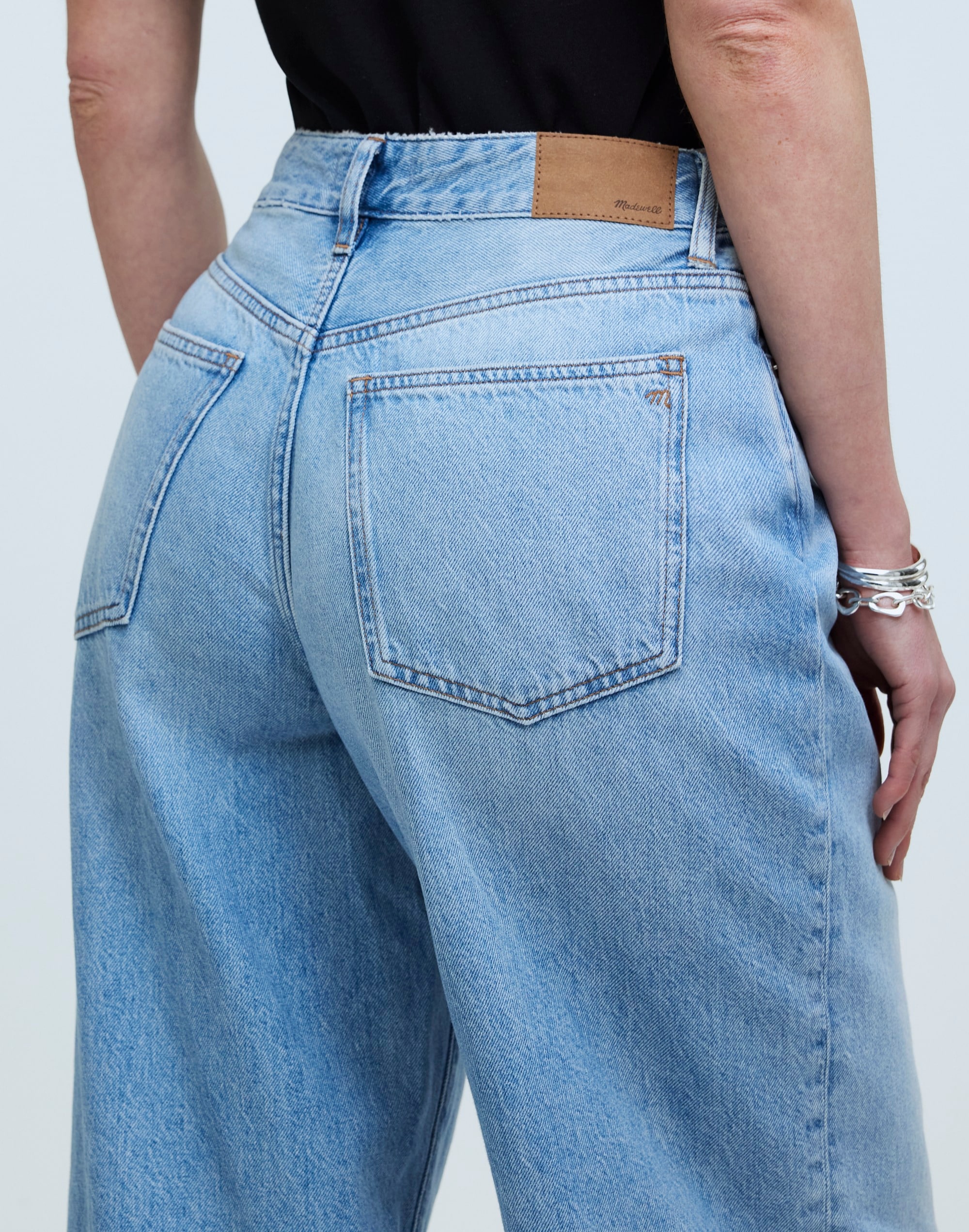 Tall Curvy Superwide-Leg Jeans in Ahern Wash: Airy Denim Edition