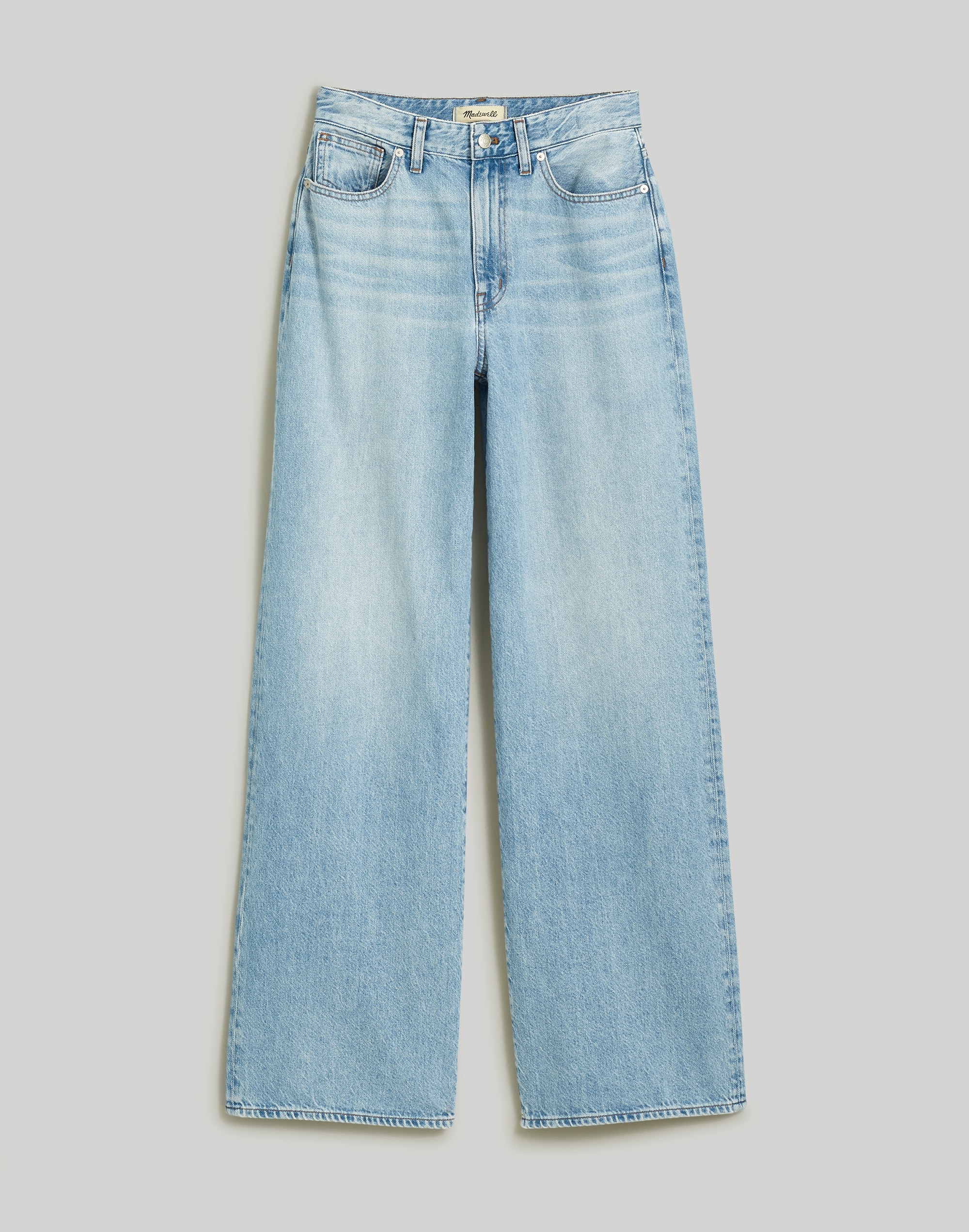 Petite Curvy Superwide-Leg Jeans in Ahern Wash: Airy Denim Edition