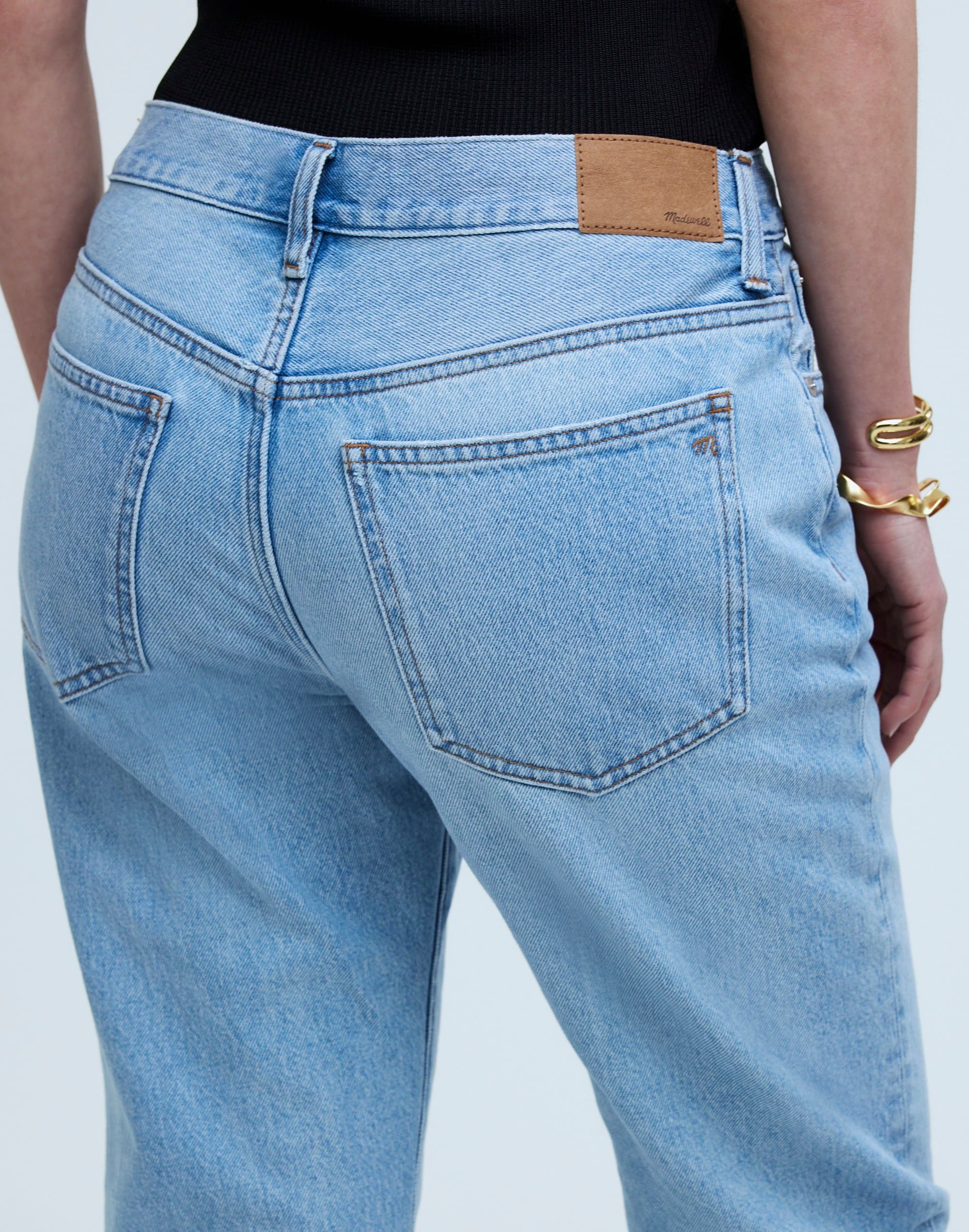 Curvy Low-Slung Straight Jeans in Sevilla Wash: Cross-Tab Edition