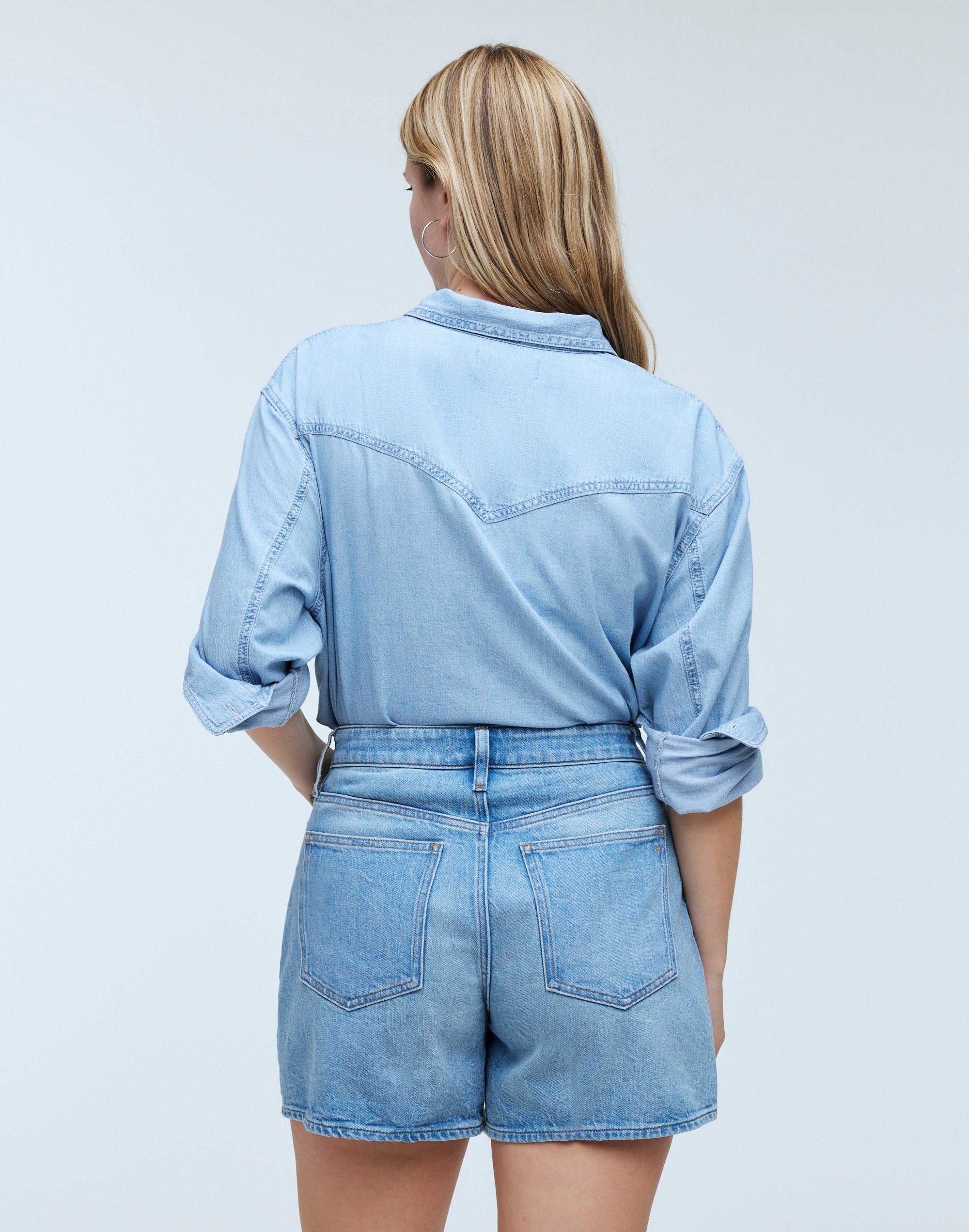 The Curvy Perfect Vintage Mid-Length Jean Short in Grennan Wash