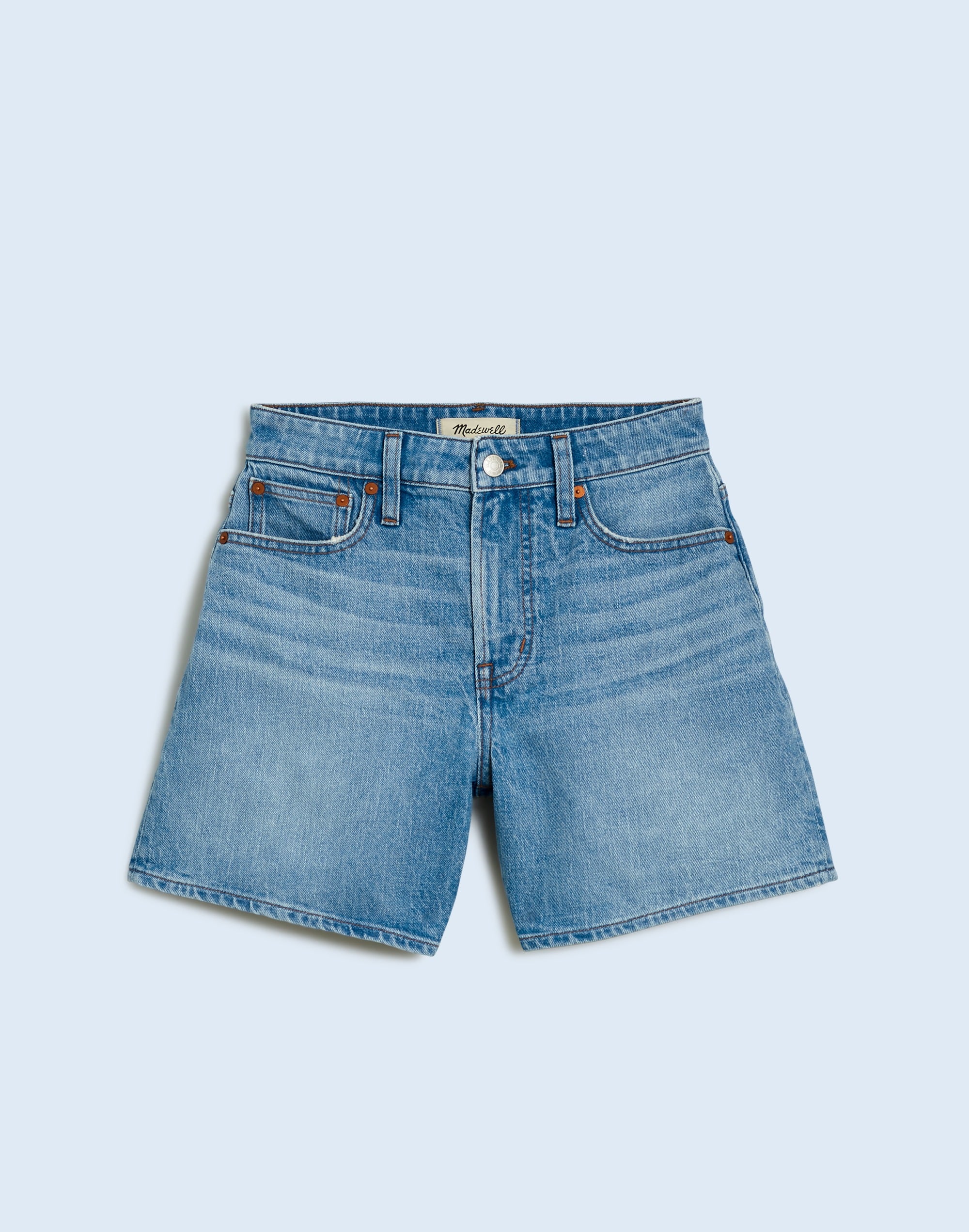 The Curvy Perfect Vintage Mid-Length Jean Short in Grennan Wash