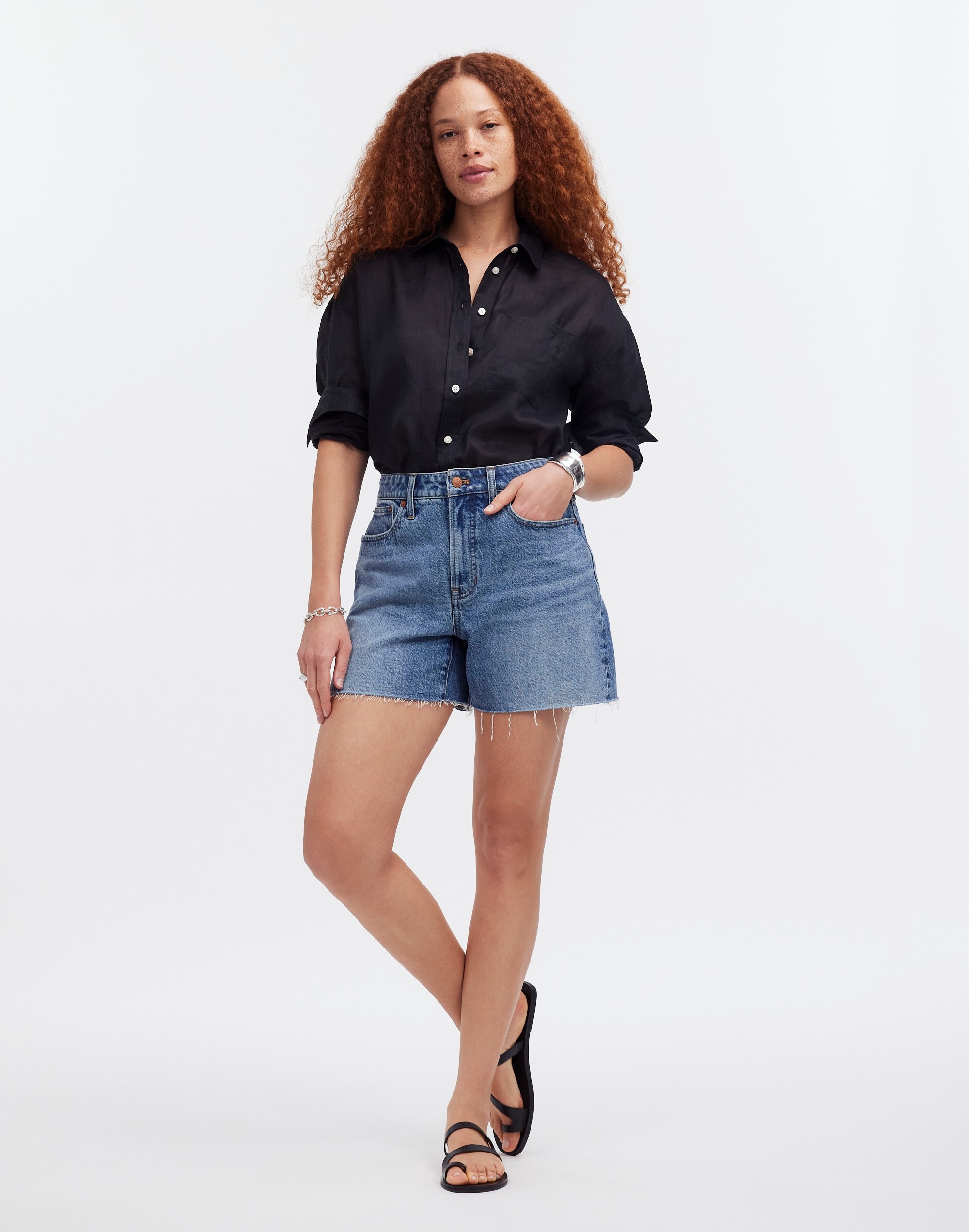 The Curvy Perfect Vintage Short in Dewberry Wash