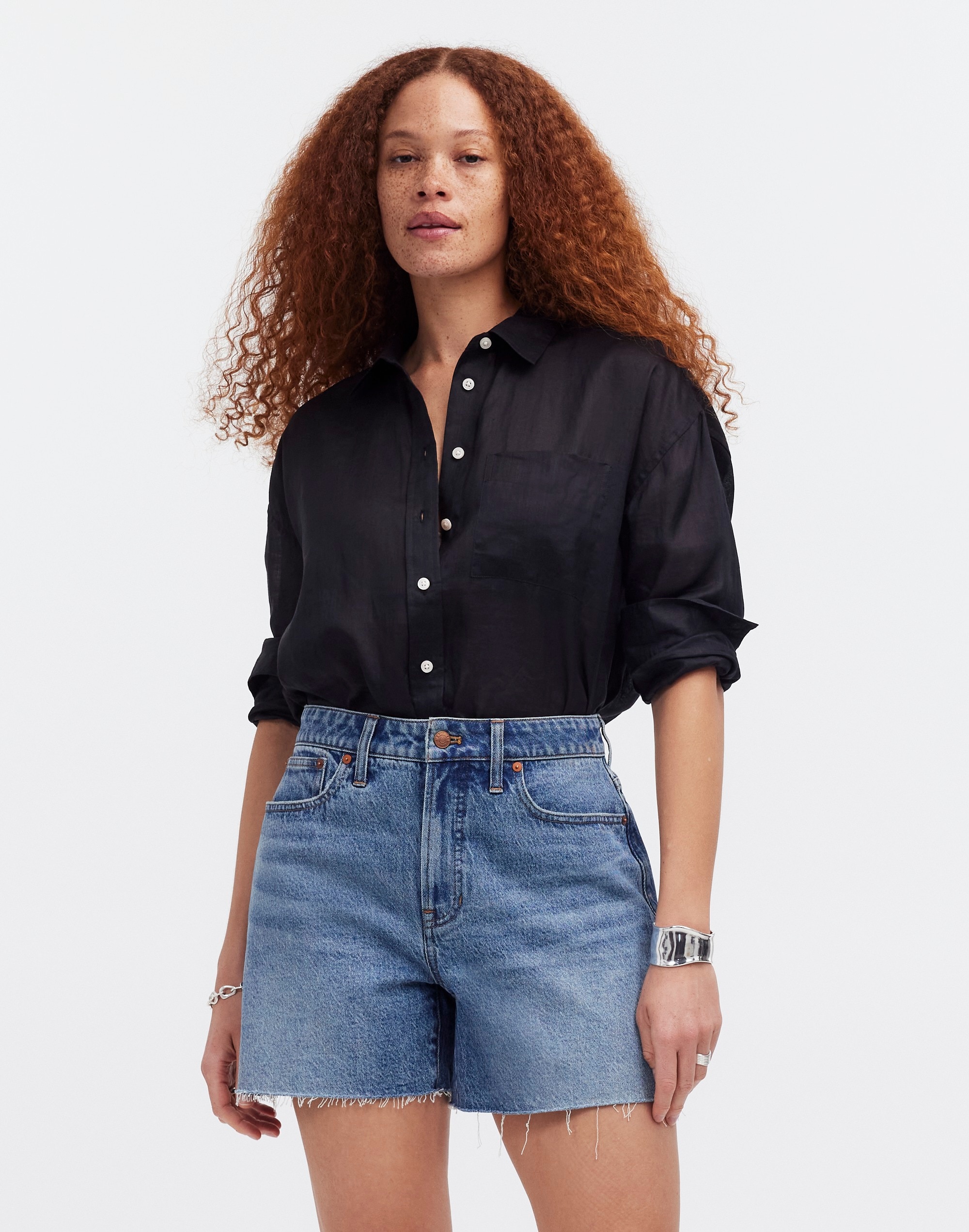 The Curvy Perfect Vintage Short in Dewberry Wash