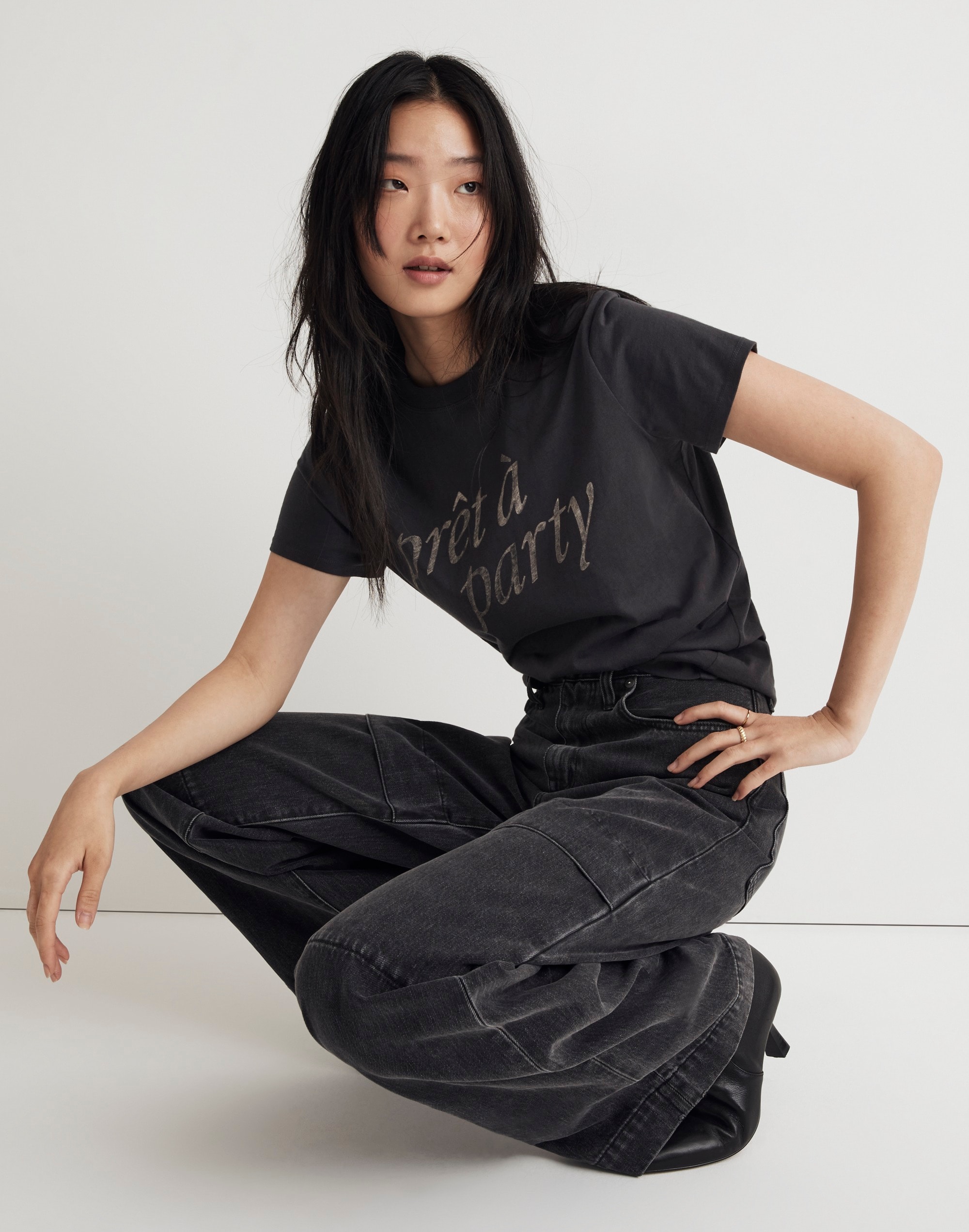 Pret a Party Graphic Softfade Cotton Crewneck Relaxed Tee