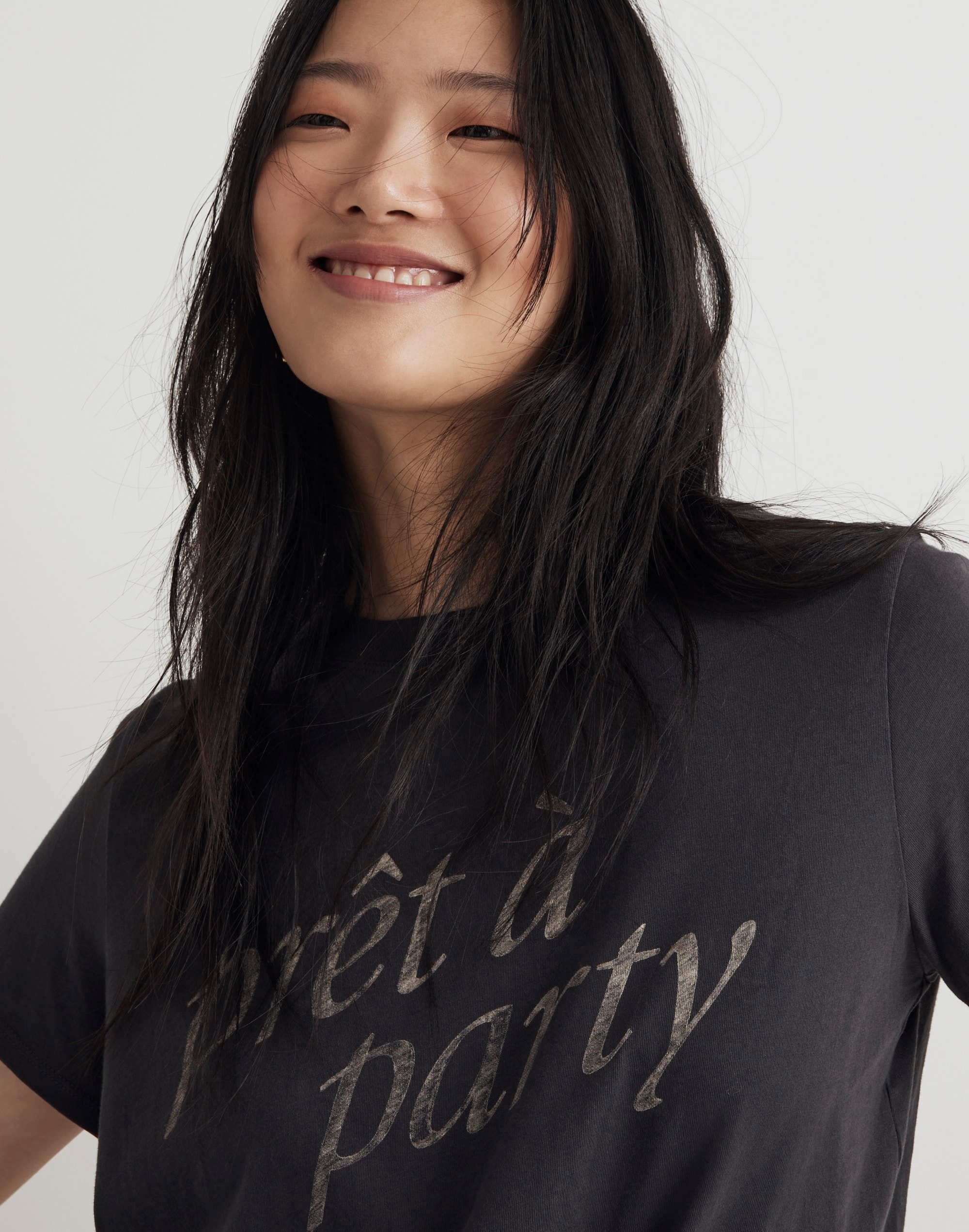 Pret a Party Graphic Softfade Cotton Crewneck Relaxed Tee