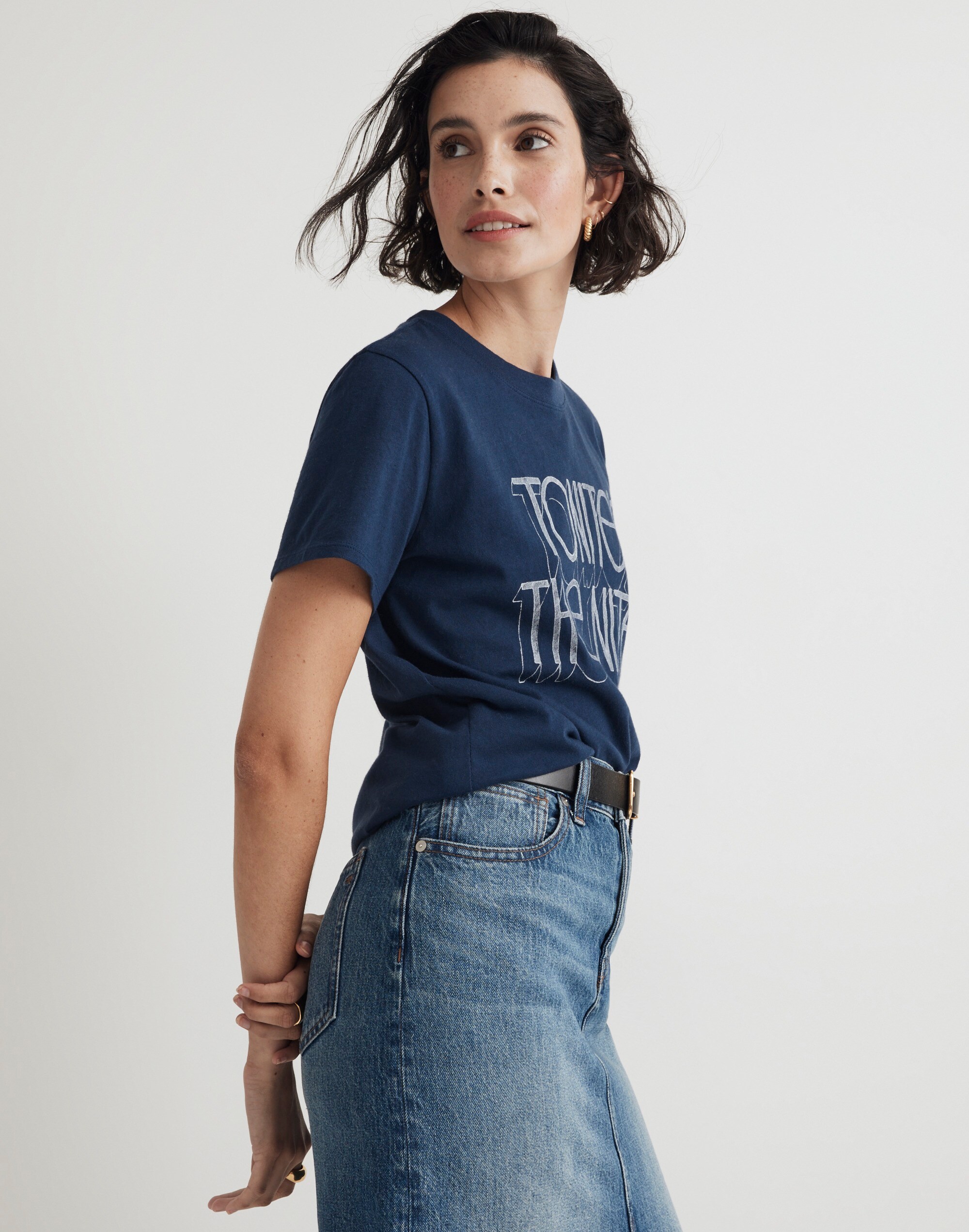 Tonite's The Nite Graphic Softfade Cotton Crewneck Relaxed Tee