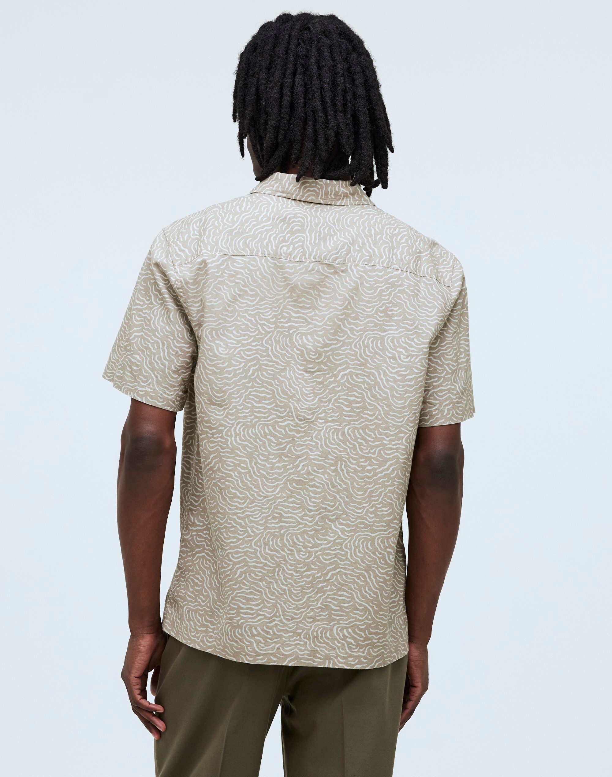 Easy Short-Sleeve Shirt in Hemp-Cotton Blend