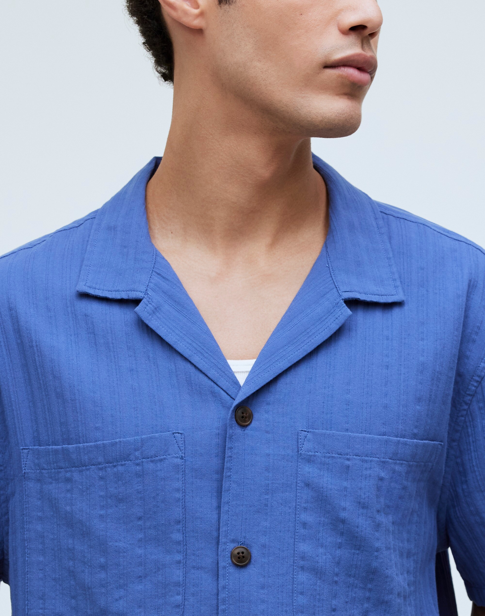 Easy Short-Sleeve Shirt in Stripe