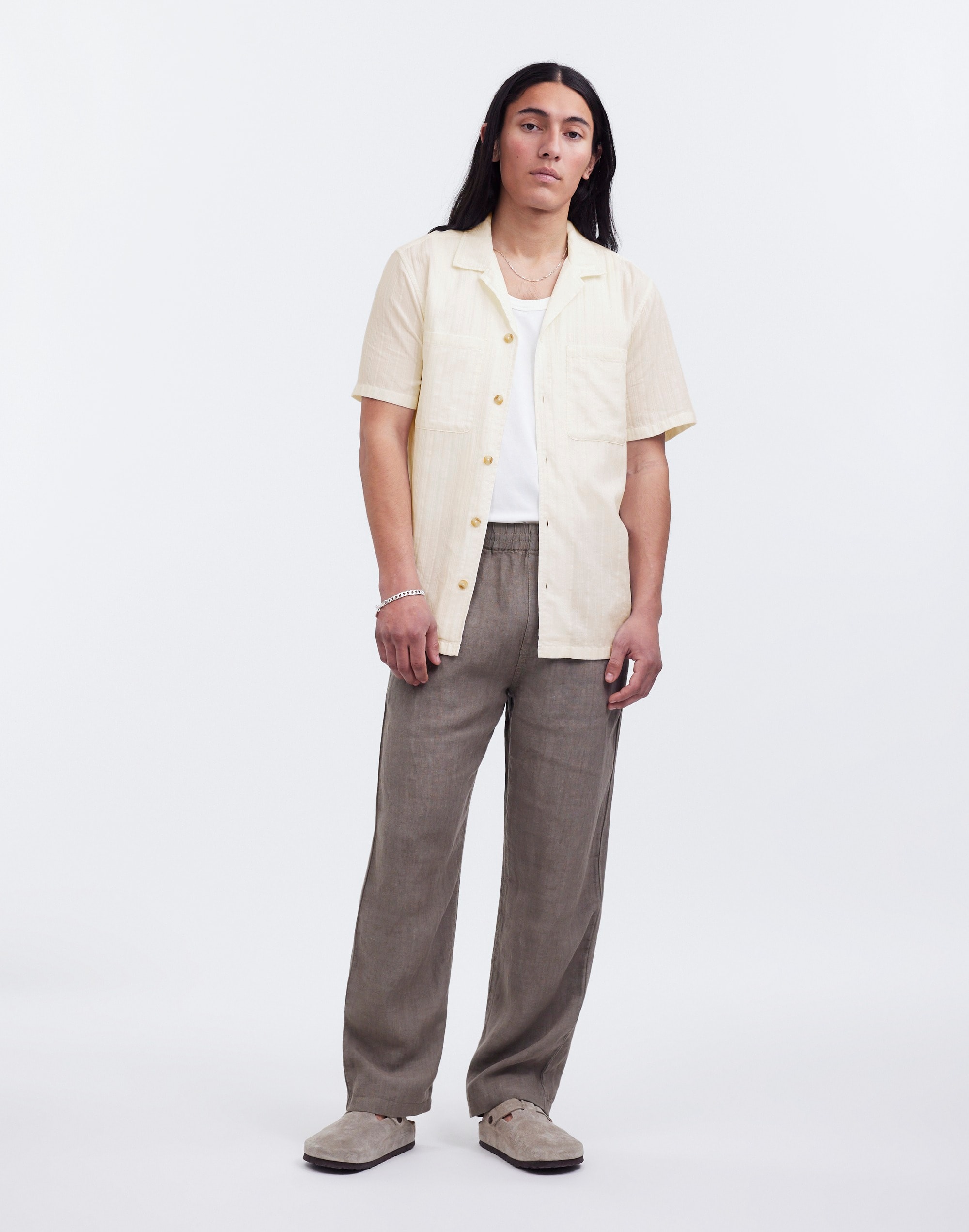 Easy Short-Sleeve Shirt in Stripe