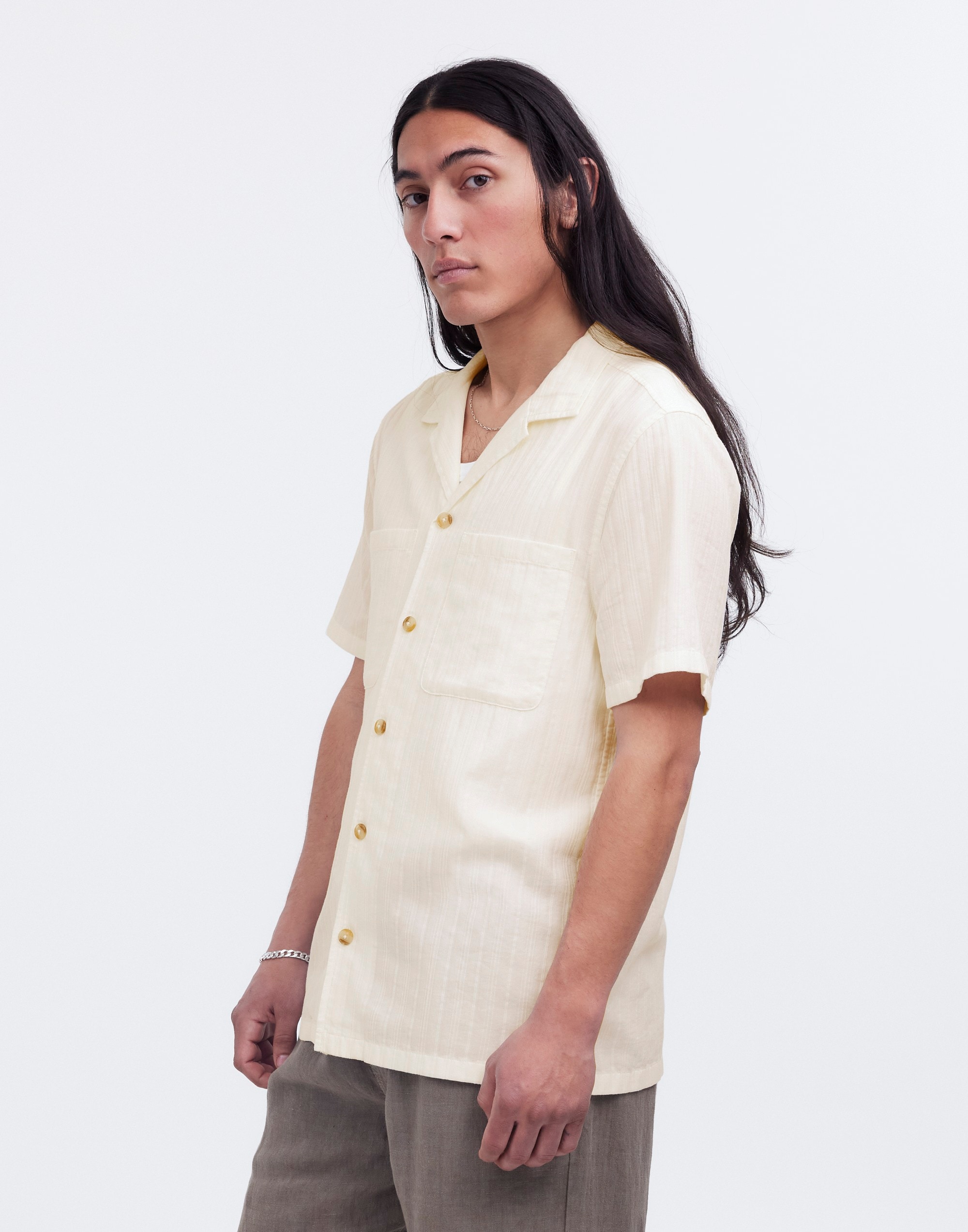 Easy Short-Sleeve Shirt in Stripe