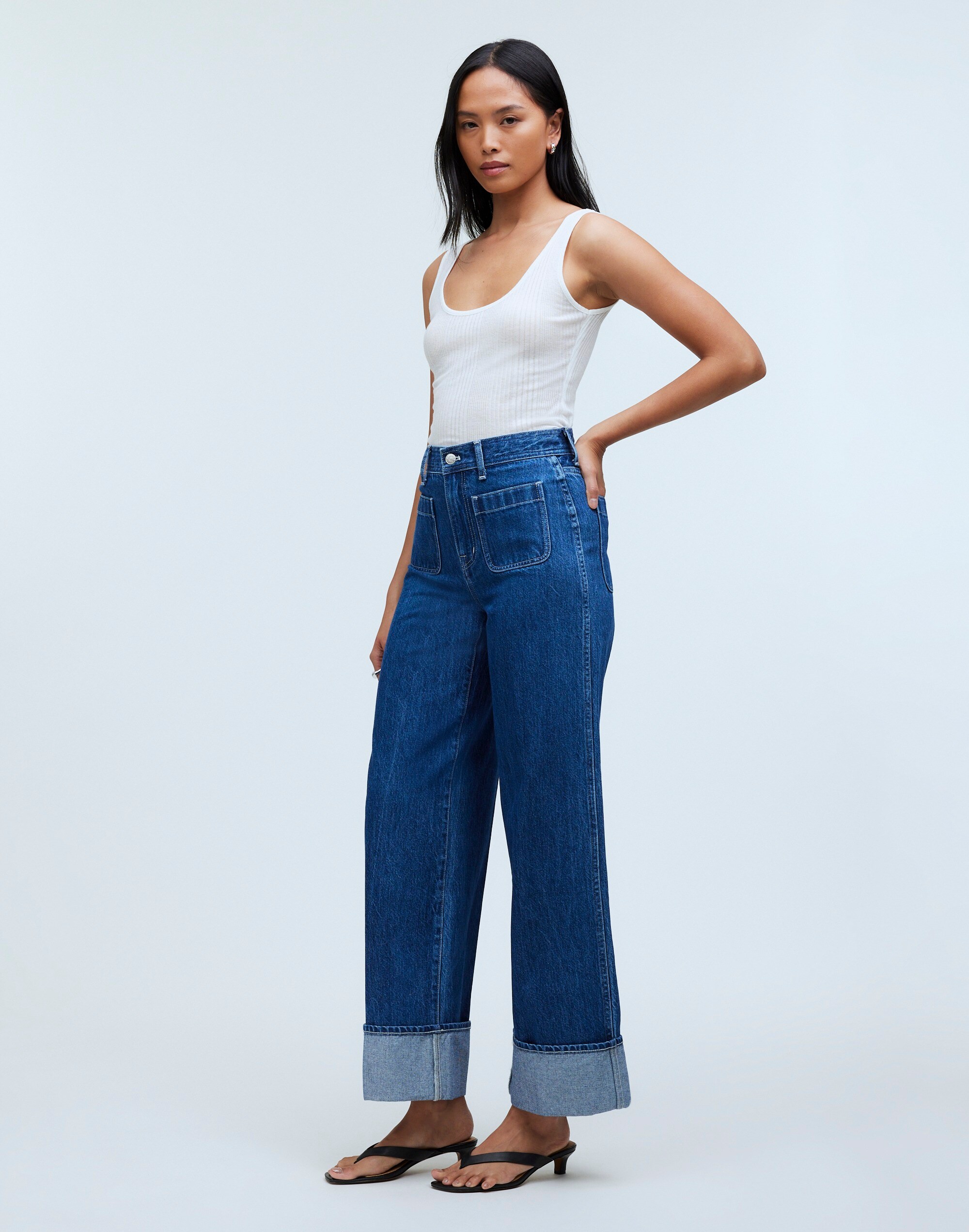 Superwide-Leg Jeans in Hewett Wash: Airy Denim Edition