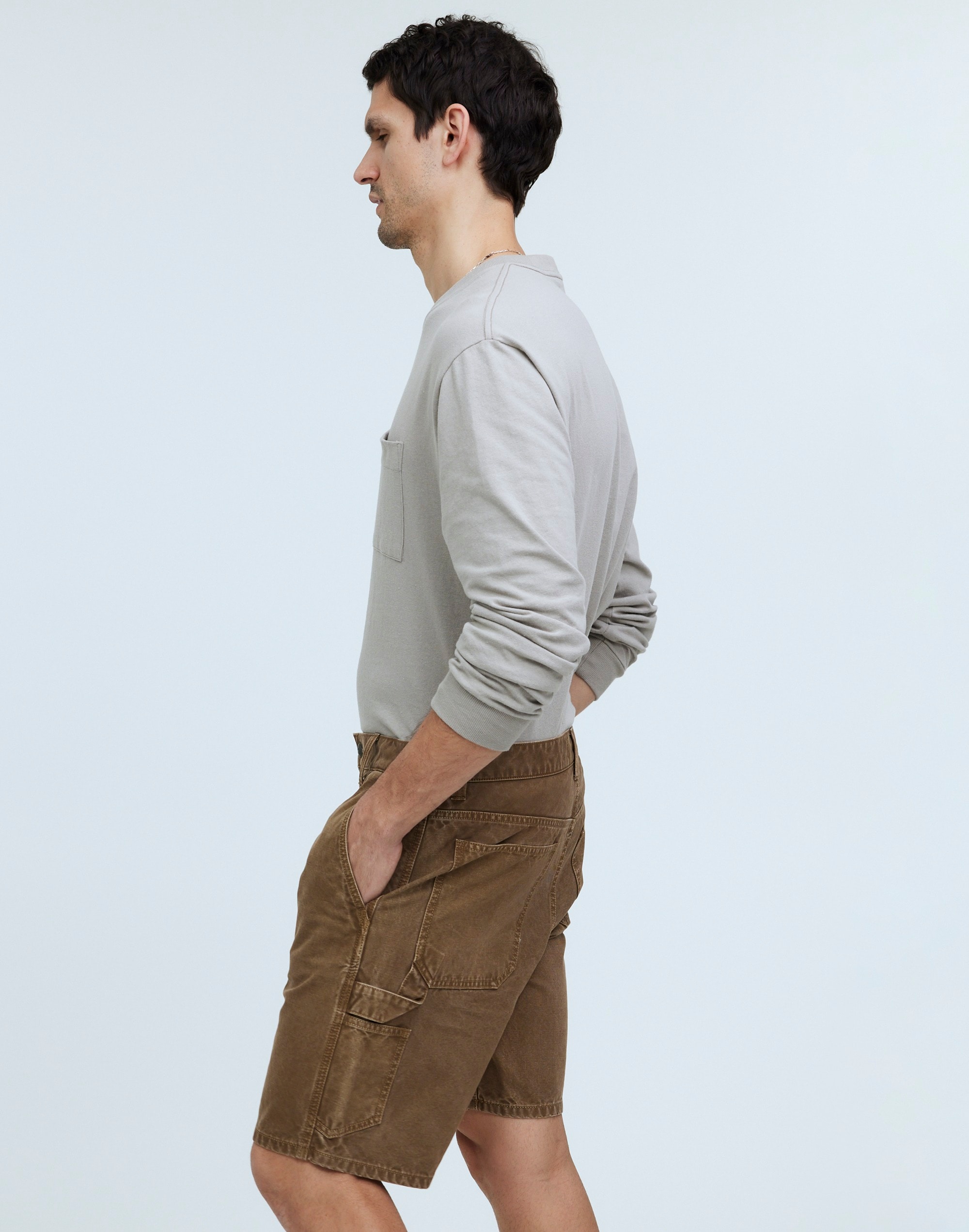 Garment-Dyed Workwear Shorts
