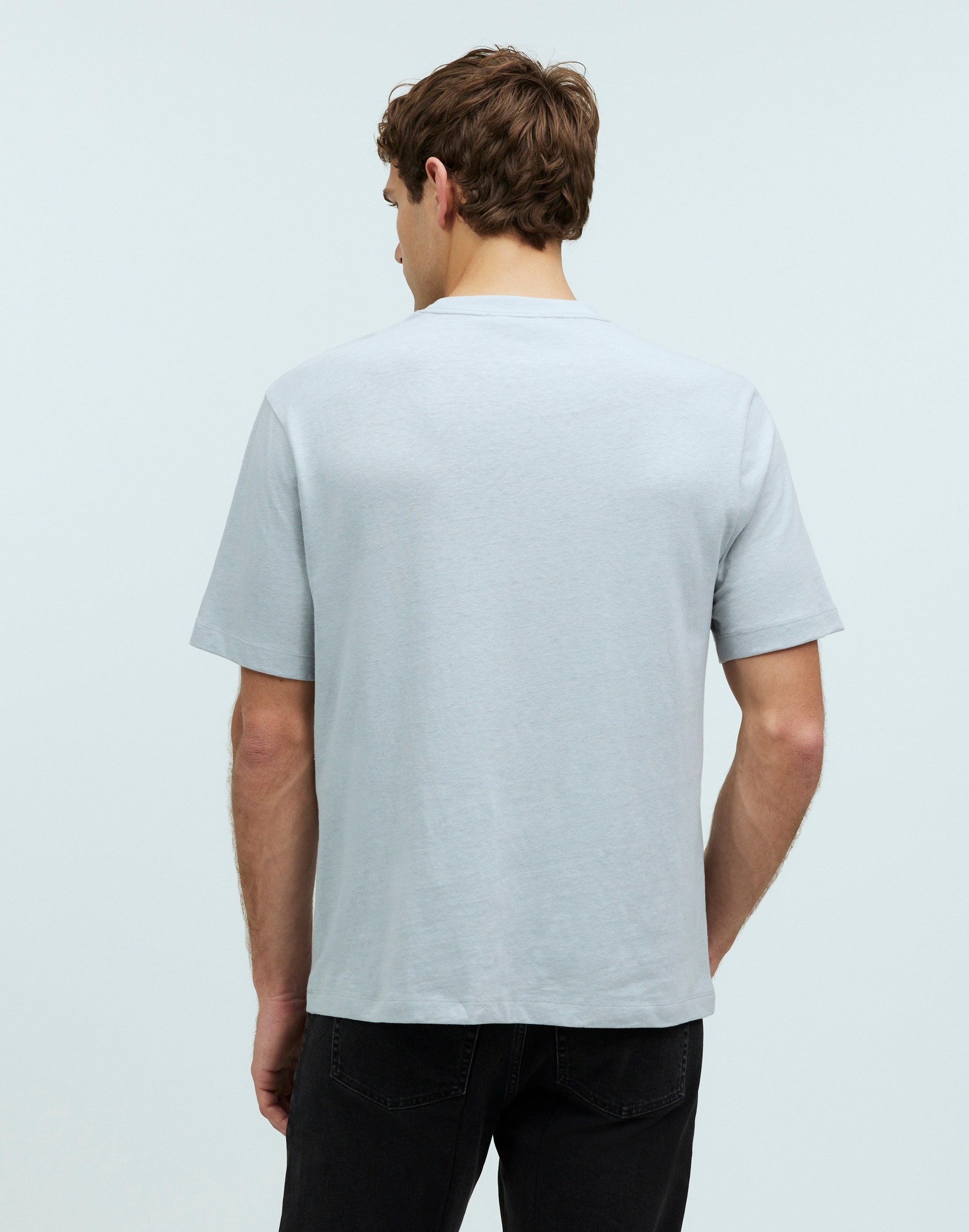 Cotton-Linen Blend Boxy Tee