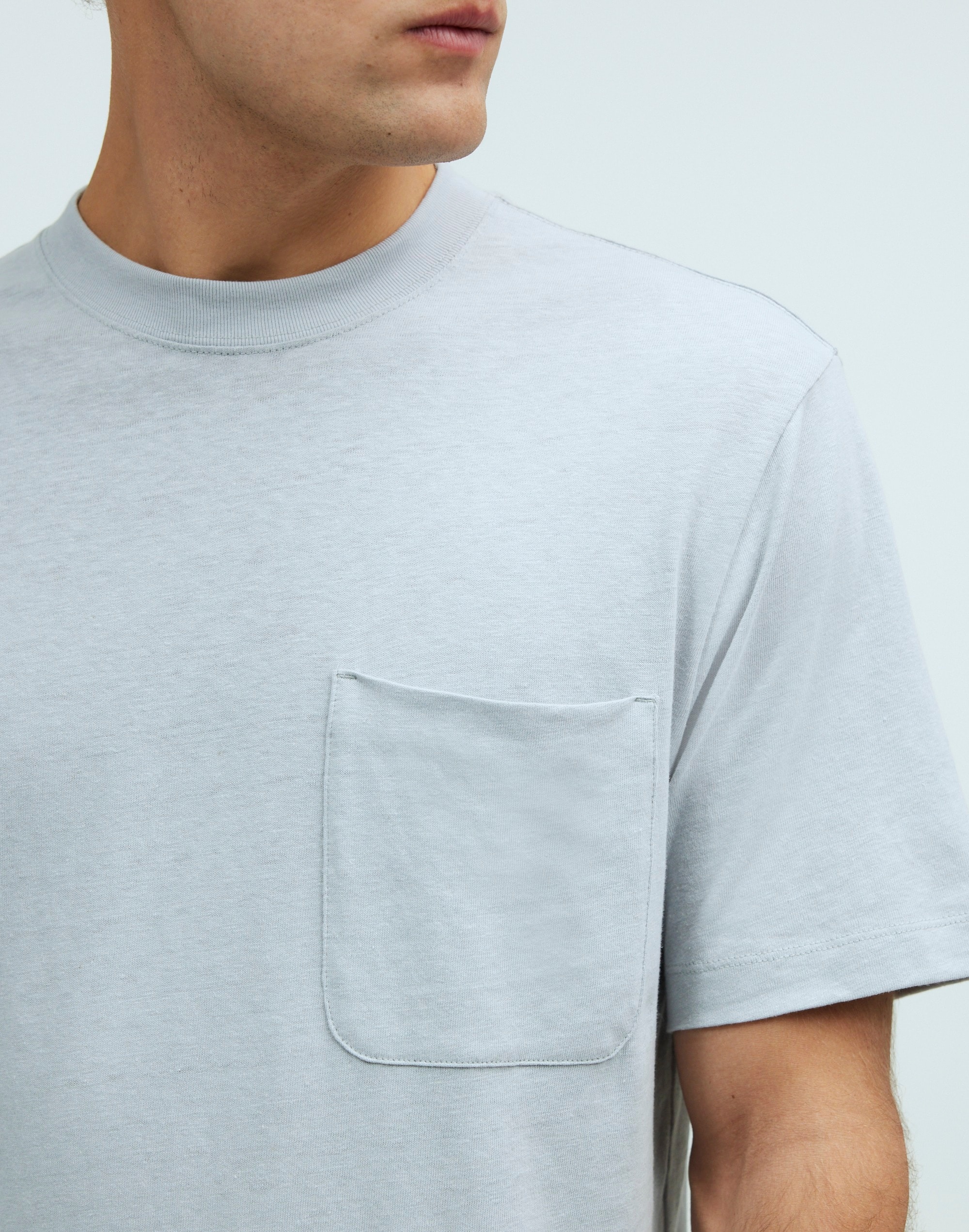 Cotton-Linen Blend Boxy Tee