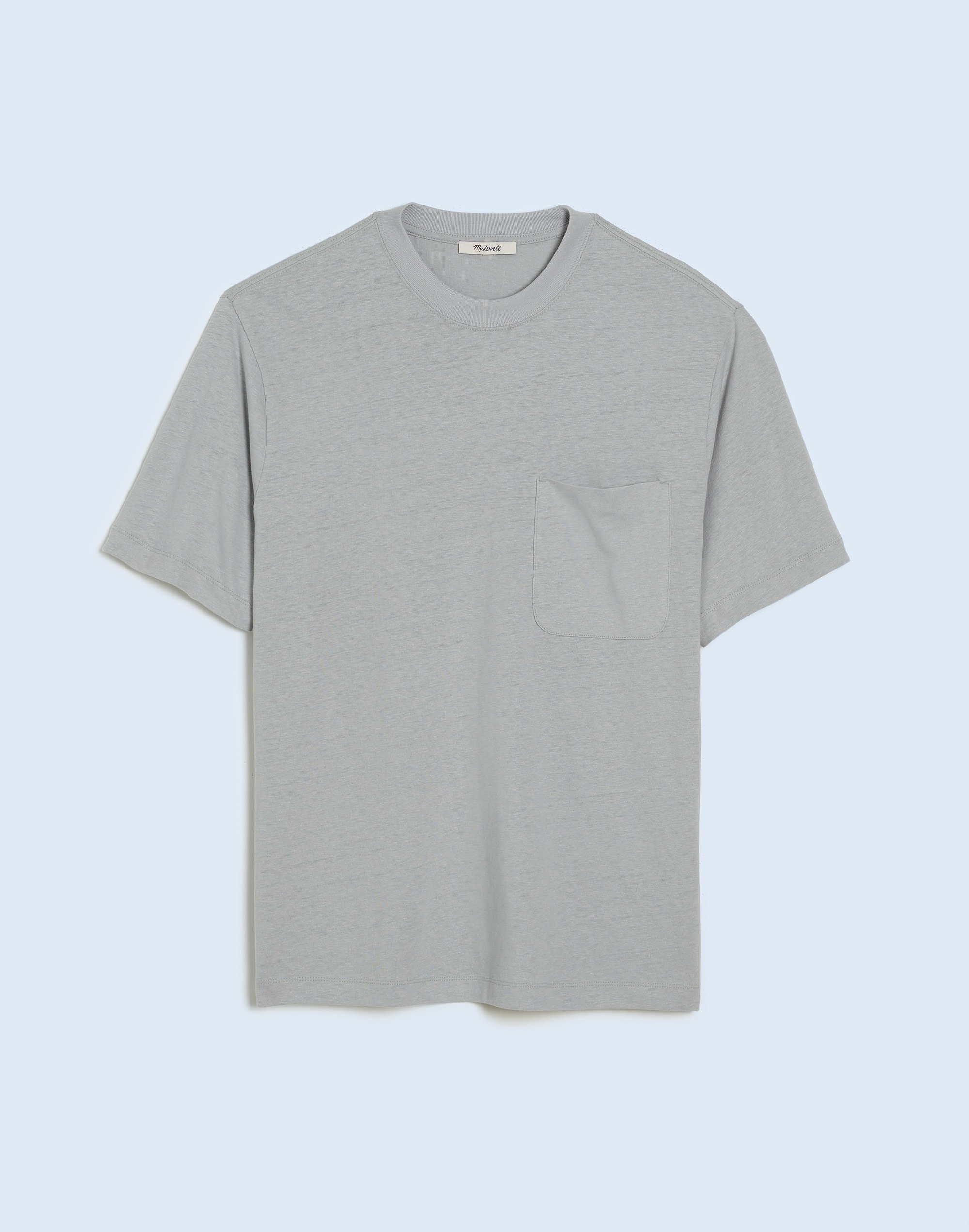 Mw Cotton-linen Blend Boxy Tee In Solstice