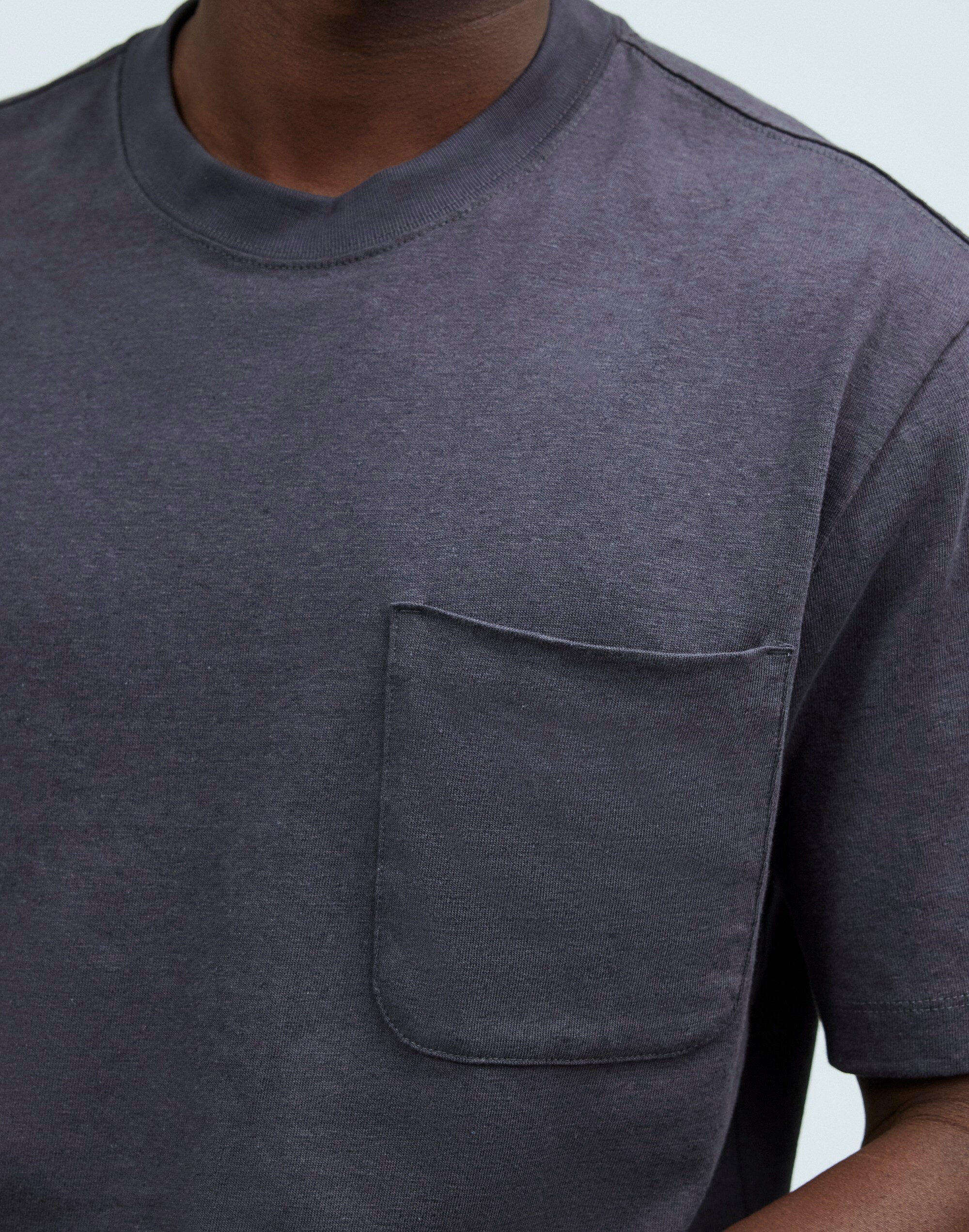 Cotton-Linen Blend Boxy Tee