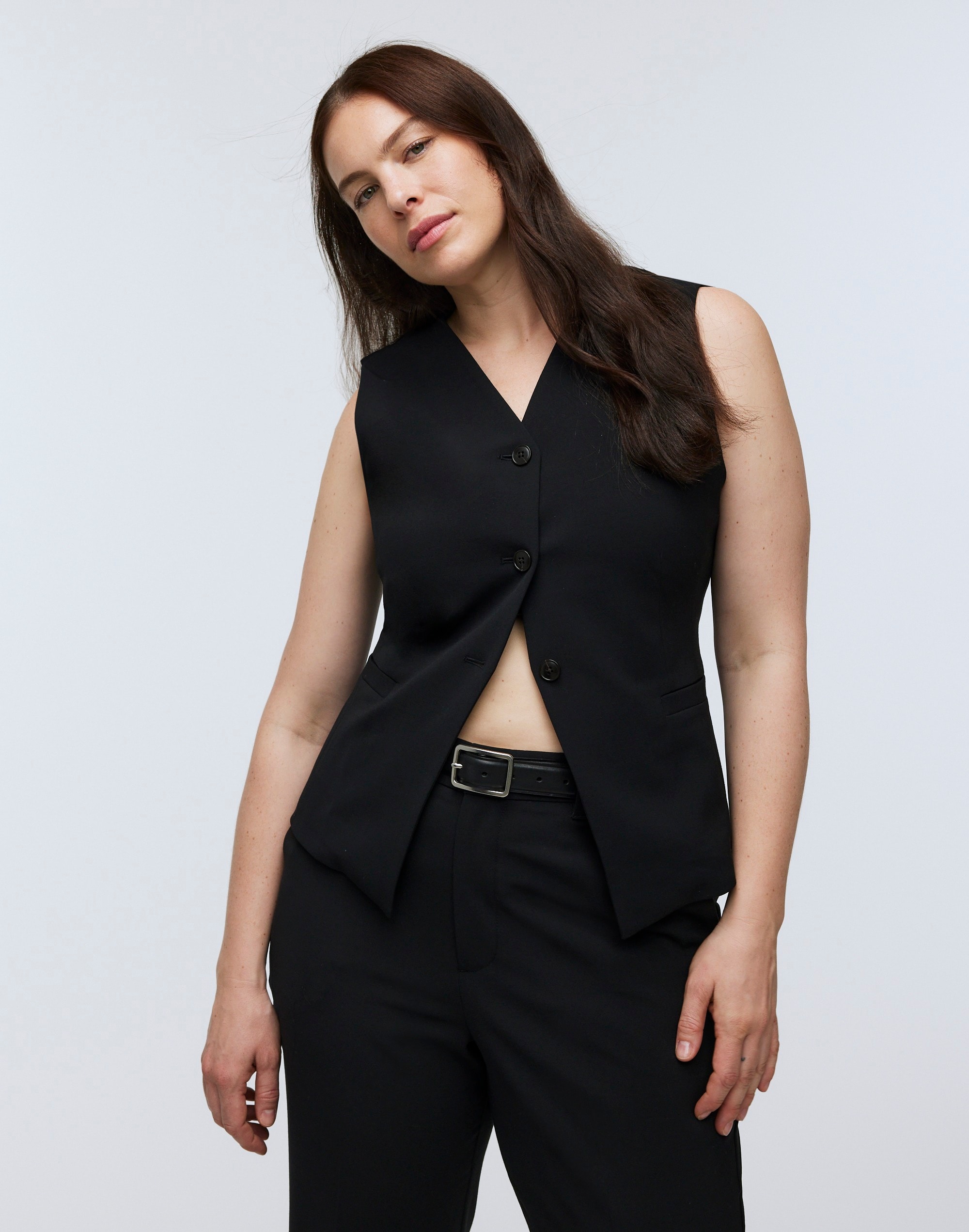 cutaway long vest