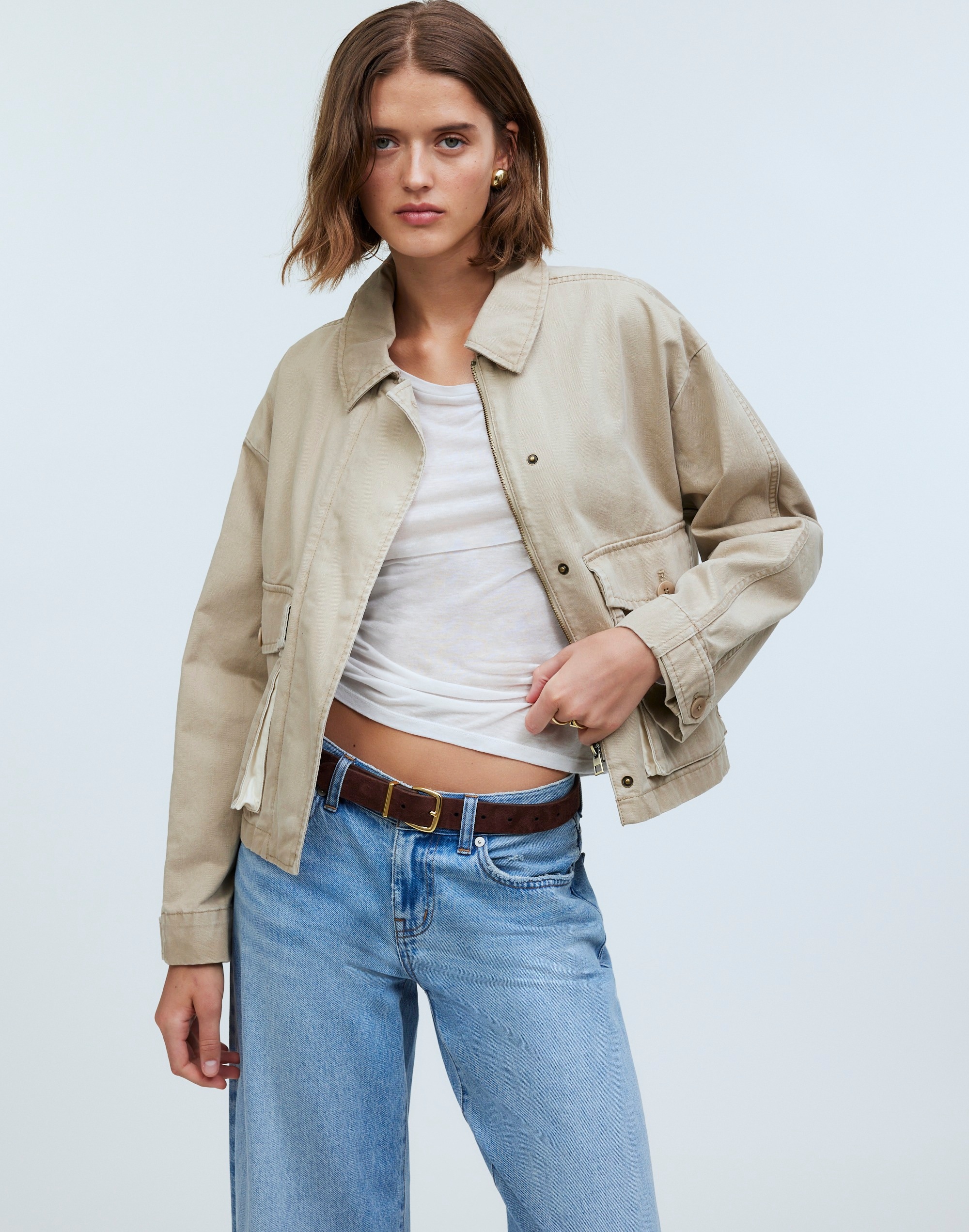 Cropped Cargo Jacket