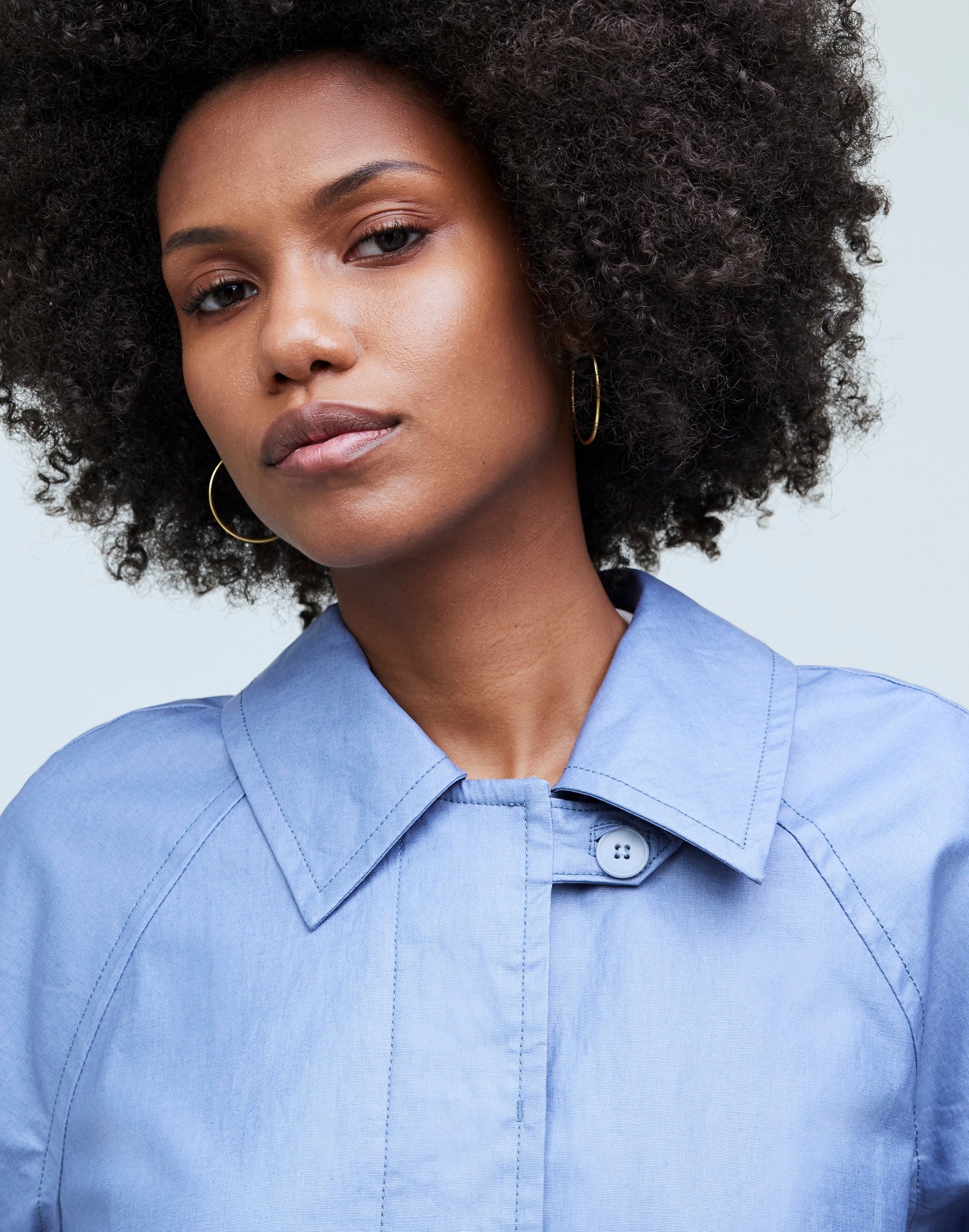 Laminated Short Trench Coat