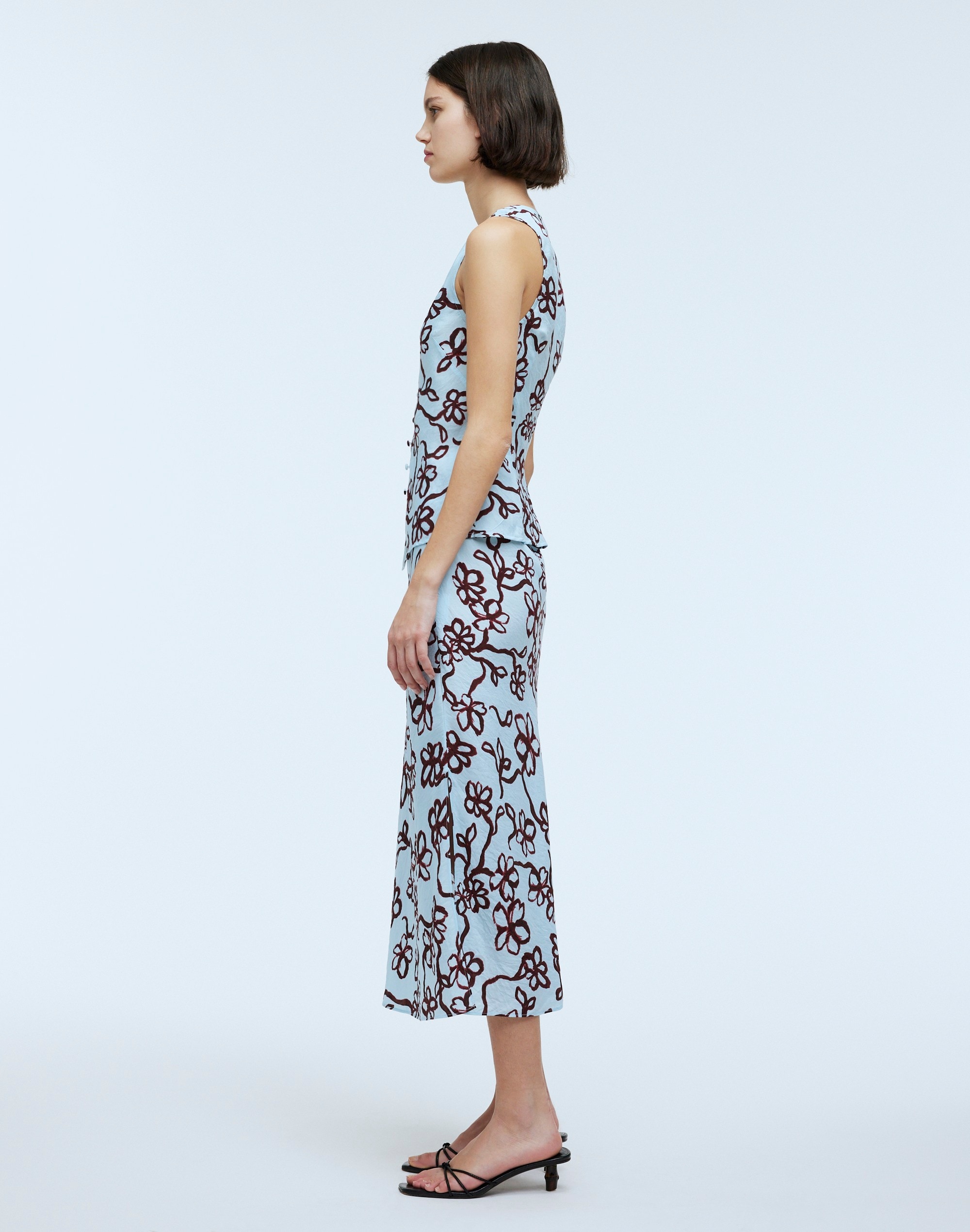 The Layton Midi Slip Skirt Floral