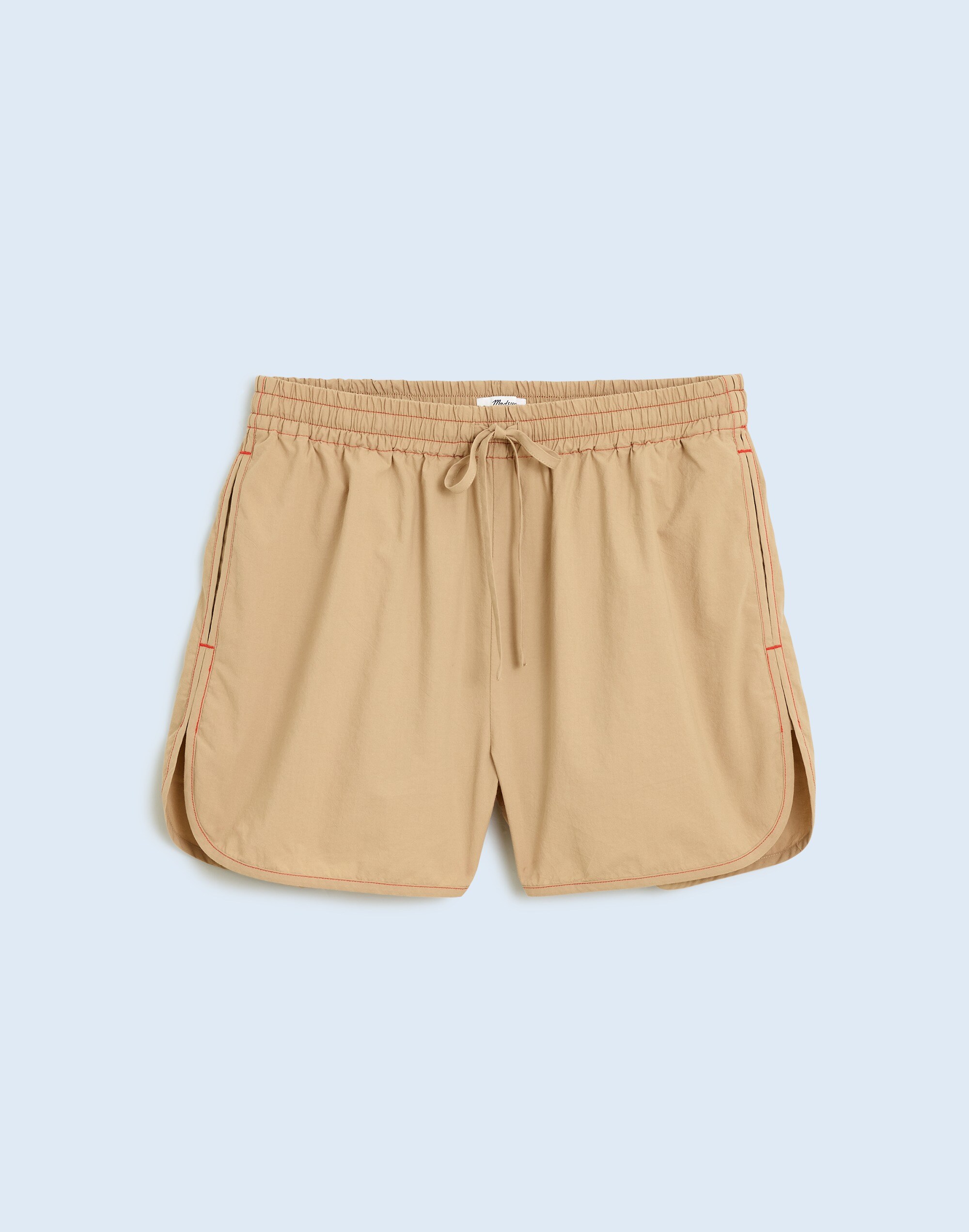 Crinkle Cotton Dolphin-Hem Shorts