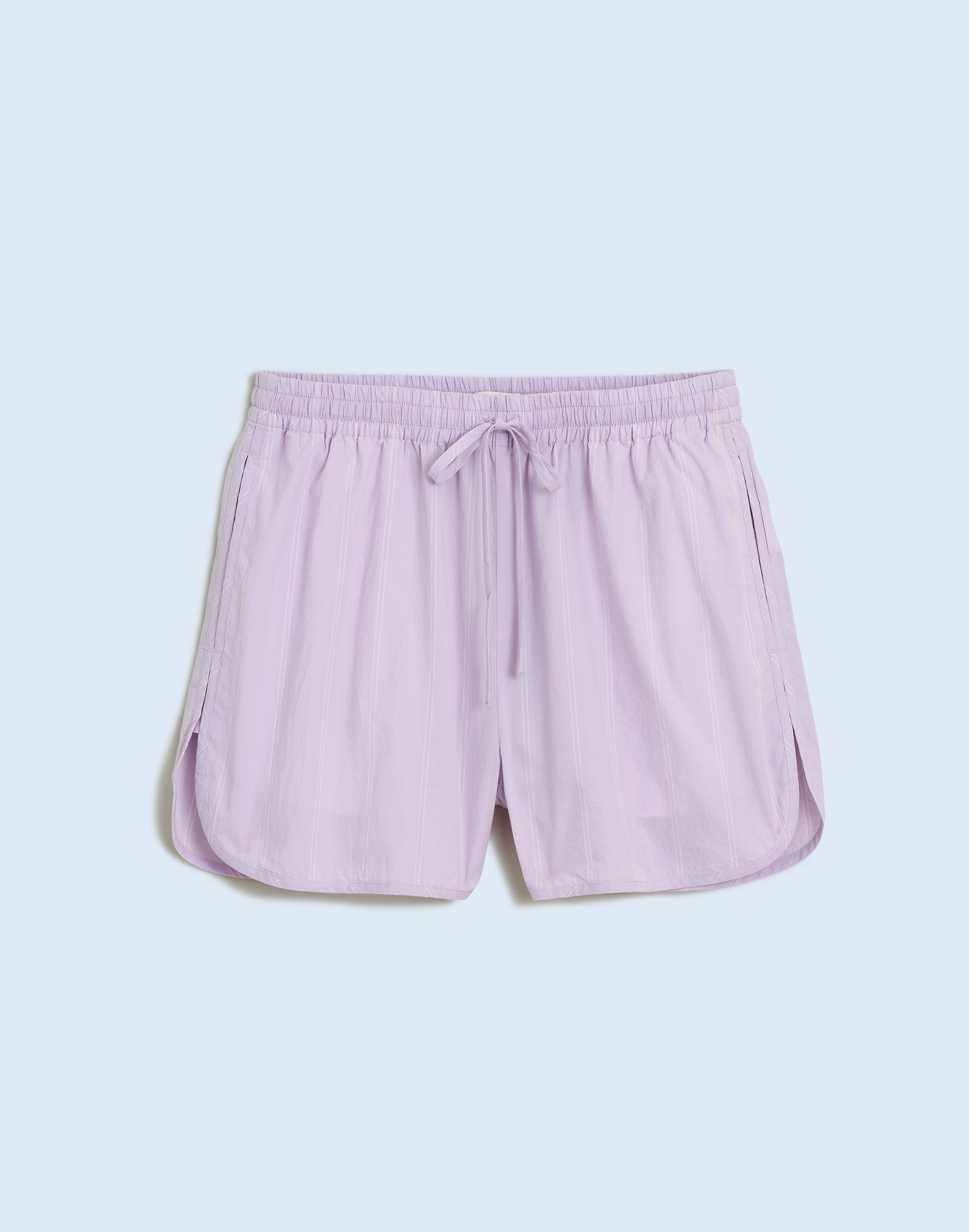 Crinkle Cotton Dolphin-Hem Shorts